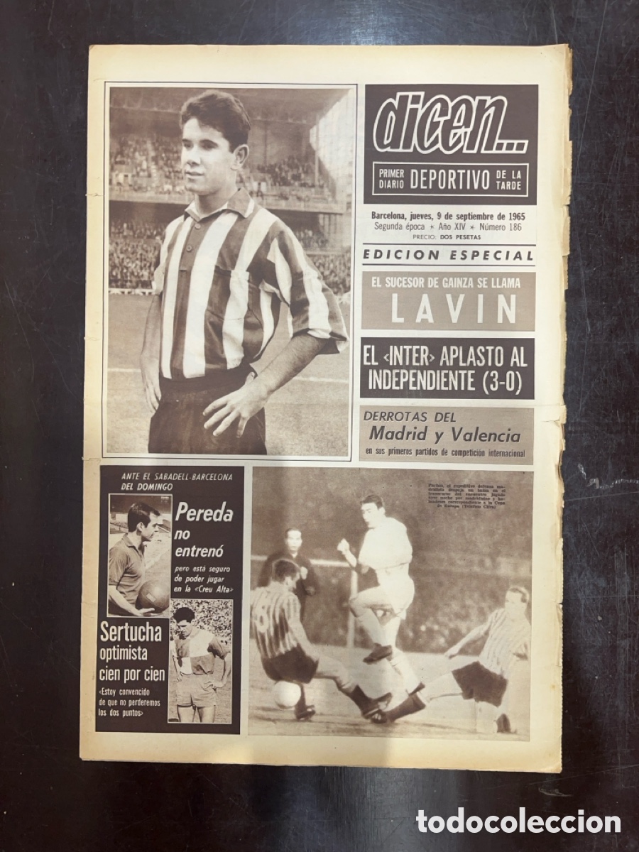 Sammelleidenschaft Sport: REVISTA DICEN&hellip;,DIARIO DEPORTIVO DE LA TARDE, N&Uacute;MERO 186, (BARCELONESA PUBLICACIONES S.A)