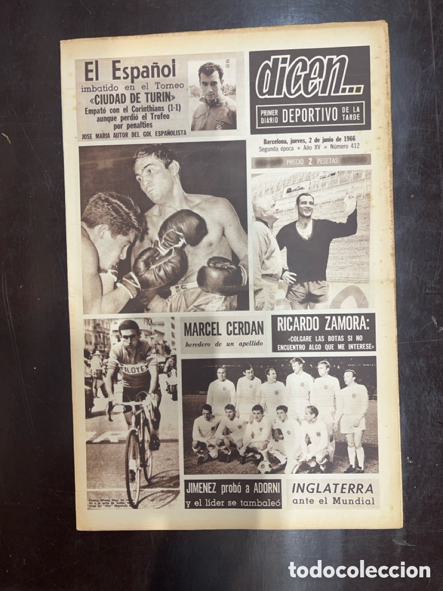 Sammelleidenschaft Sport: REVISTA DICEN&hellip;,DIARIO DEPORTIVO DE LA TARDE, N&Uacute;MERO 412, (BARCELONESA PUBLICACIONES S.A)