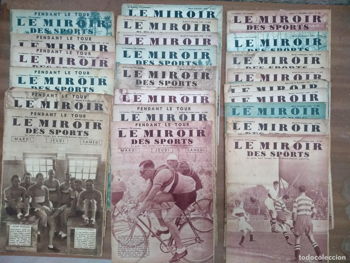 Coleccionismo deportivo: LE MIROIR DES SPORTS 23 revistas sobre todo dedicada al ciclismo, el Tour , 1935