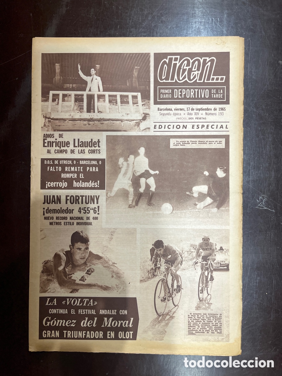 Sammelleidenschaft Sport: REVISTA DICEN&hellip;,DIARIO DEPORTIVO DE LA TARDE, N&Uacute;MERO 193, (BARCELONESA PUBLICACIONES S.A)