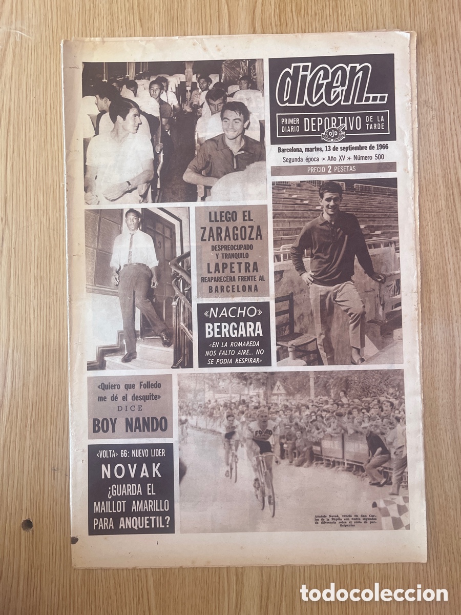 Sammelleidenschaft Sport: REVISTA DICEN&hellip;,DIARIO DEPORTIVO DE LA TARDE, N&Uacute;MERO 500, (BARCELONESA PUBLICACIONES S.A)