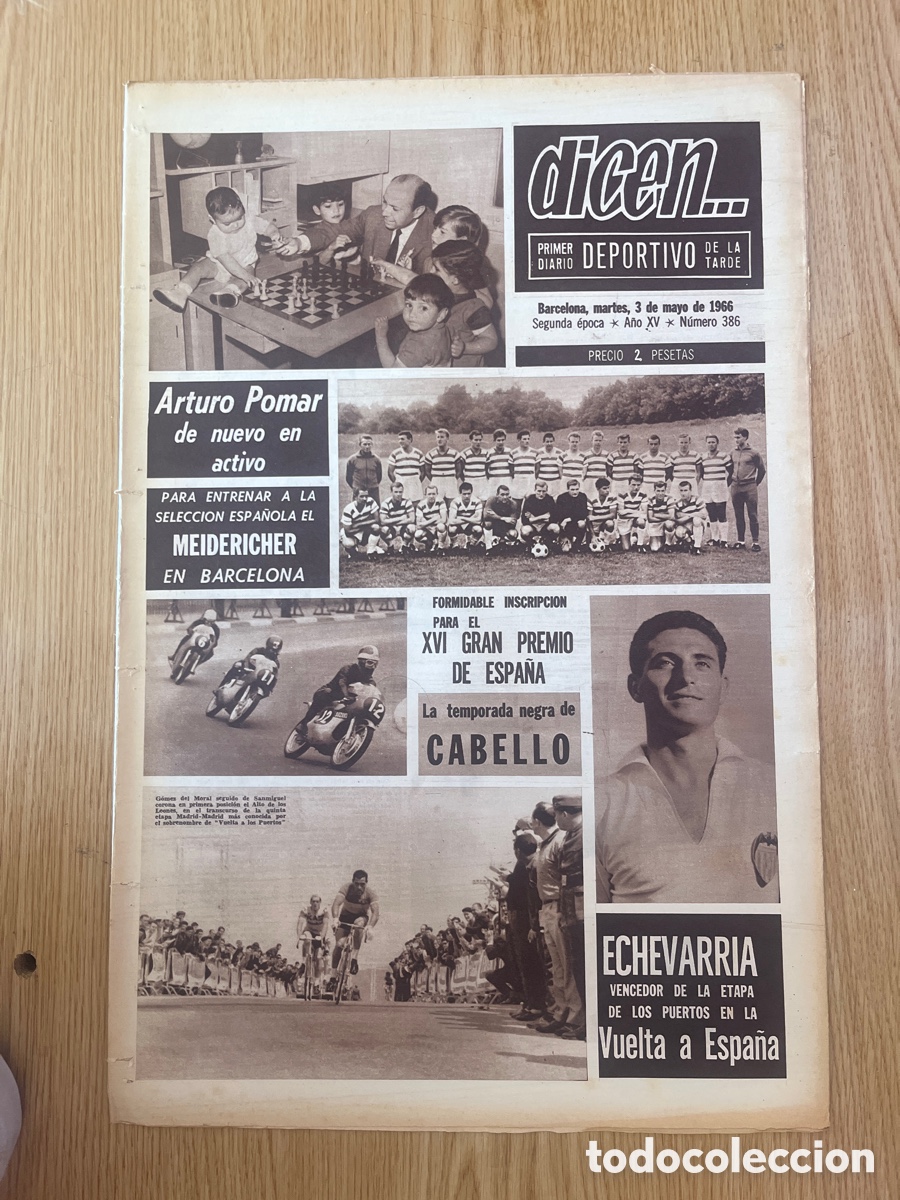 Sammelleidenschaft Sport: REVISTA DICEN&hellip;,DIARIO DEPORTIVO DE LA TARDE, N&Uacute;MERO 386, (BARCELONESA PUBLICACIONES S.A)