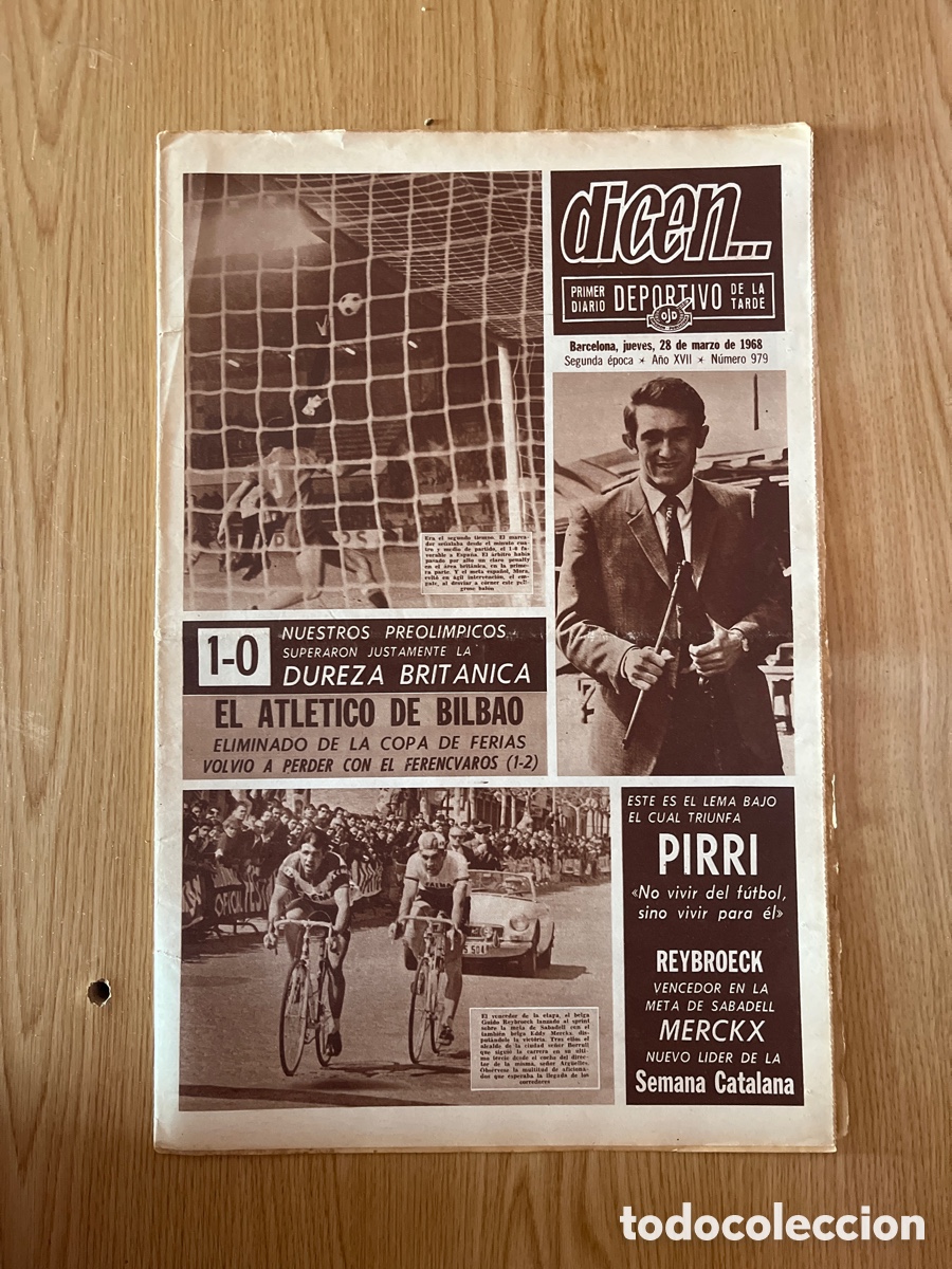 Sports collectibles: REVISTA DICEN&hellip;,DIARIO DEPORTIVO DE LA TARDE, N&Uacute;MERO 979, (BARCELONESA PUBLICACIONES S.A)