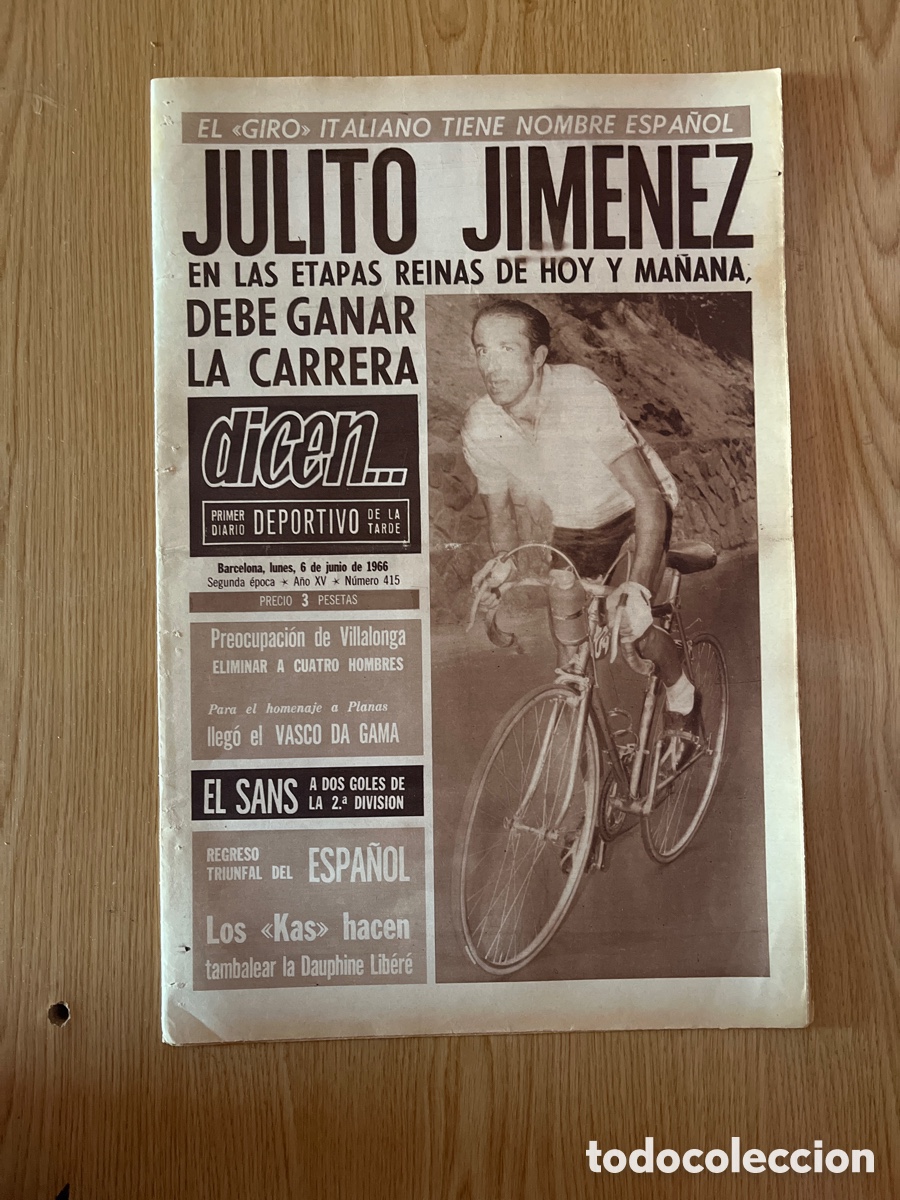 Sammelleidenschaft Sport: REVISTA DICEN&hellip;,DIARIO DEPORTIVO DE LA TARDE, N&Uacute;MERO 415, (BARCELONESA PUBLICACIONES S.A)