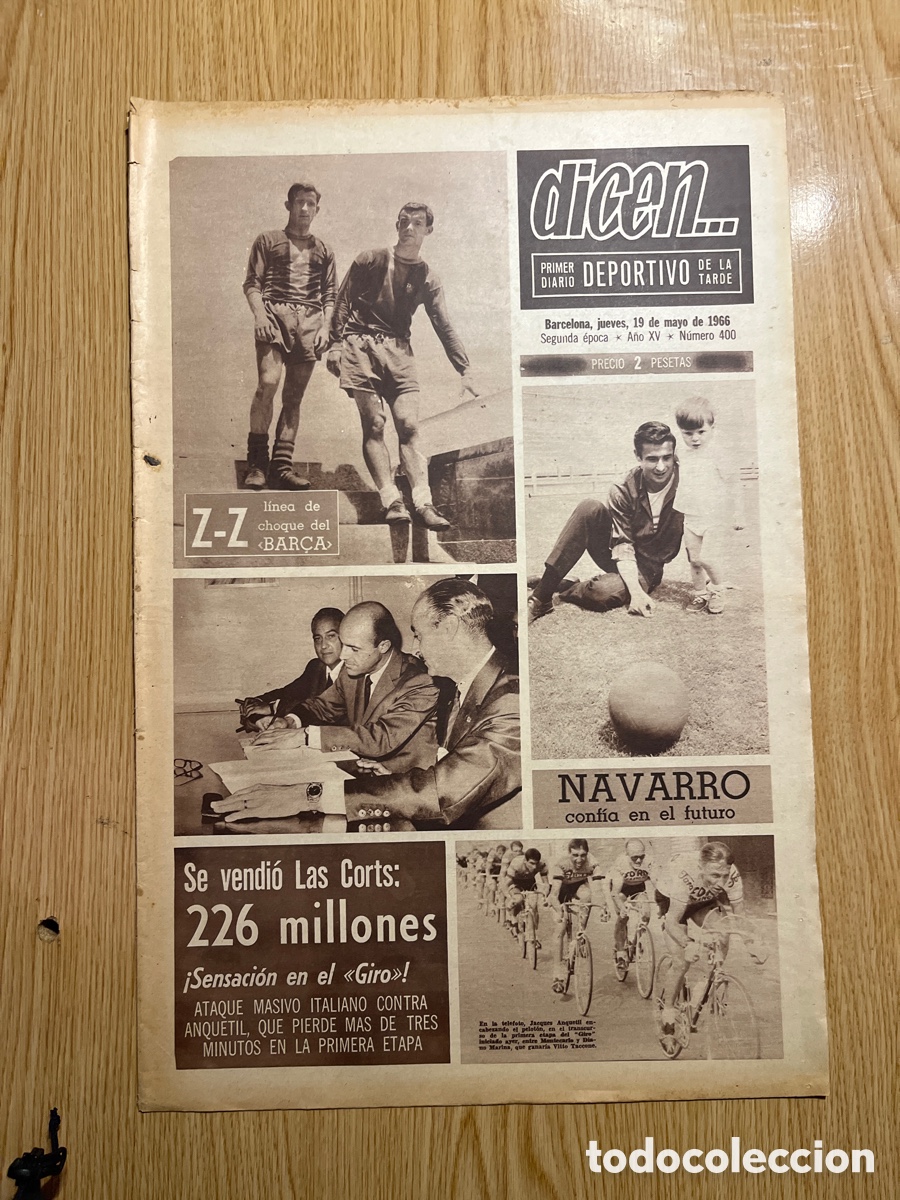 Sammelleidenschaft Sport: REVISTA DICEN&hellip;,DIARIO DEPORTIVO DE LA TARDE, N&Uacute;MERO 400, (BARCELONESA PUBLICACIONES S.A)