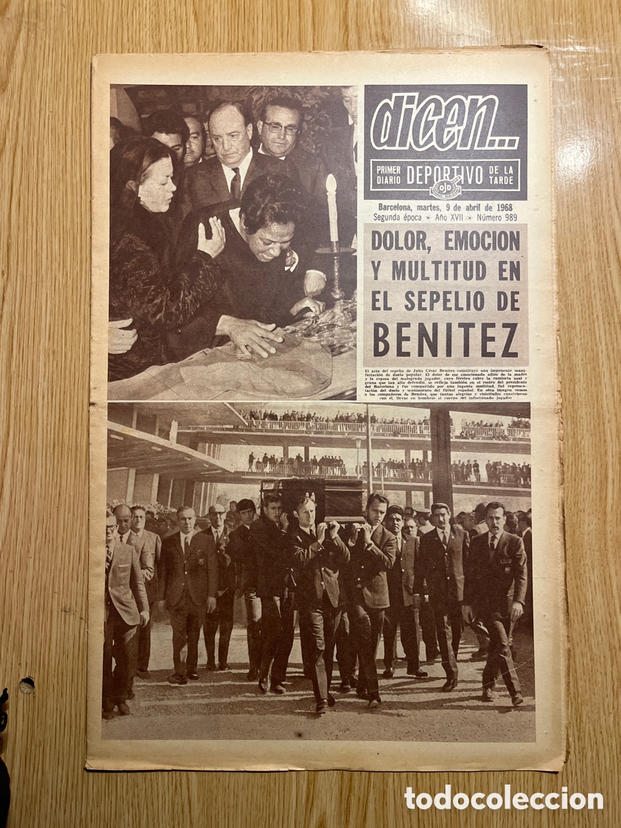 Collezionismo sportivo: REVISTA DICEN&hellip;,DIARIO DEPORTIVO DE LA TARDE, N&Uacute;MERO 989, (BARCELONESA PUBLICACIONES S.A)