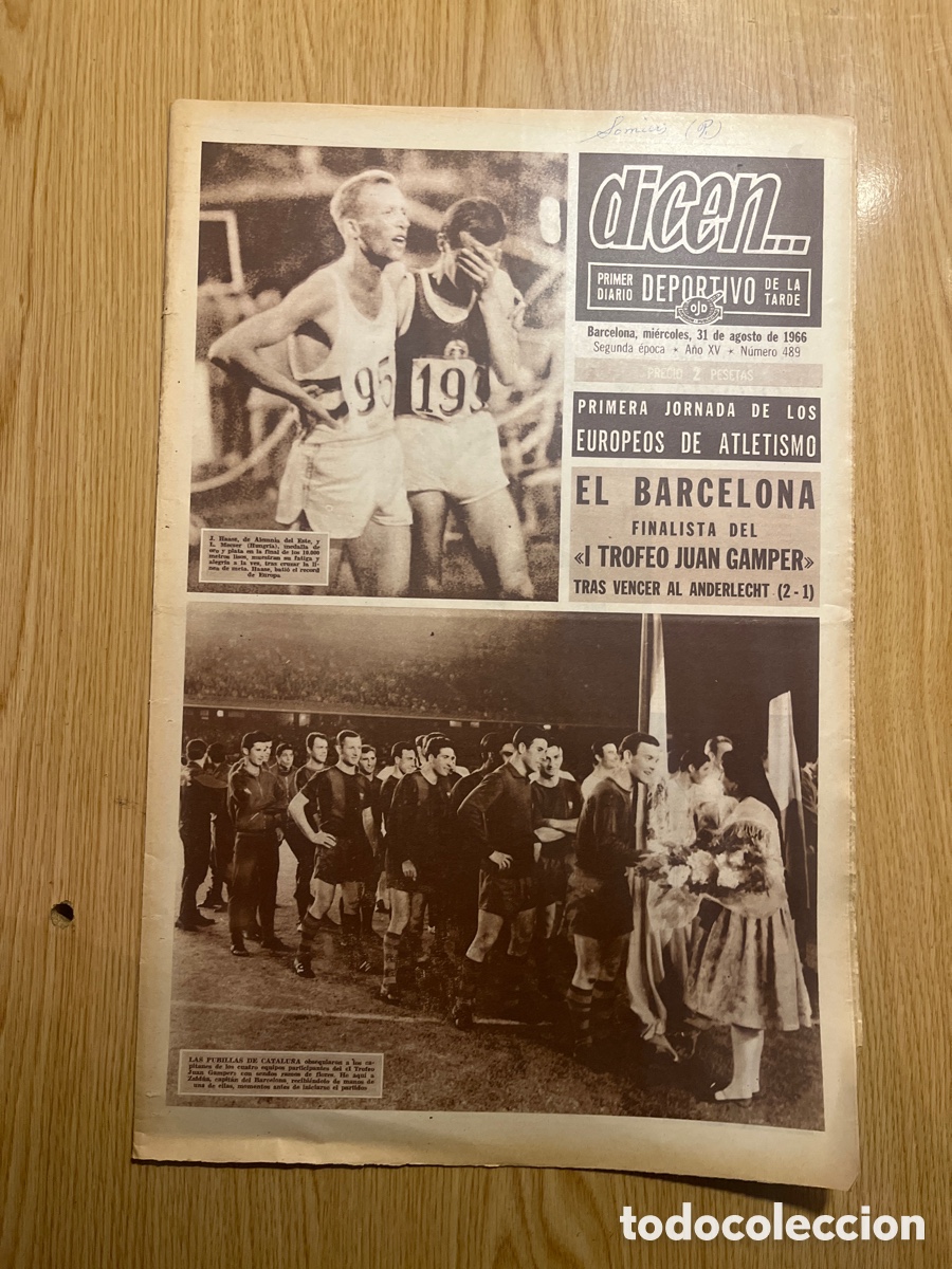 Collezionismo sportivo: REVISTA DICEN&hellip;,DIARIO DEPORTIVO DE LA TARDE, N&Uacute;MERO 489, (BARCELONESA PUBLICACIONES S.A)