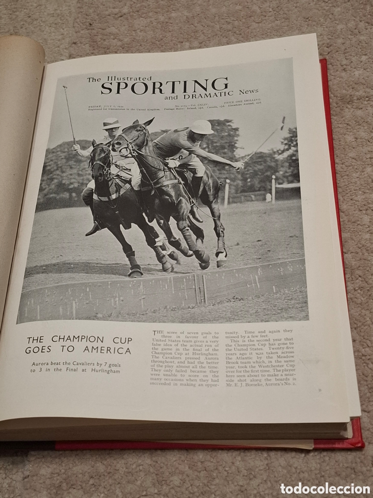 Coleccionismo deportivo: the illustrated sporting and dramatic news Un tomo 1934 publicidad autom&oacute;viles deporte