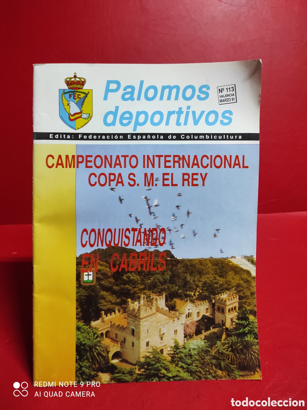 Collezionismo sportivo: Revista palomos deportivos.N&ordm;113, Valencia marzo 1991