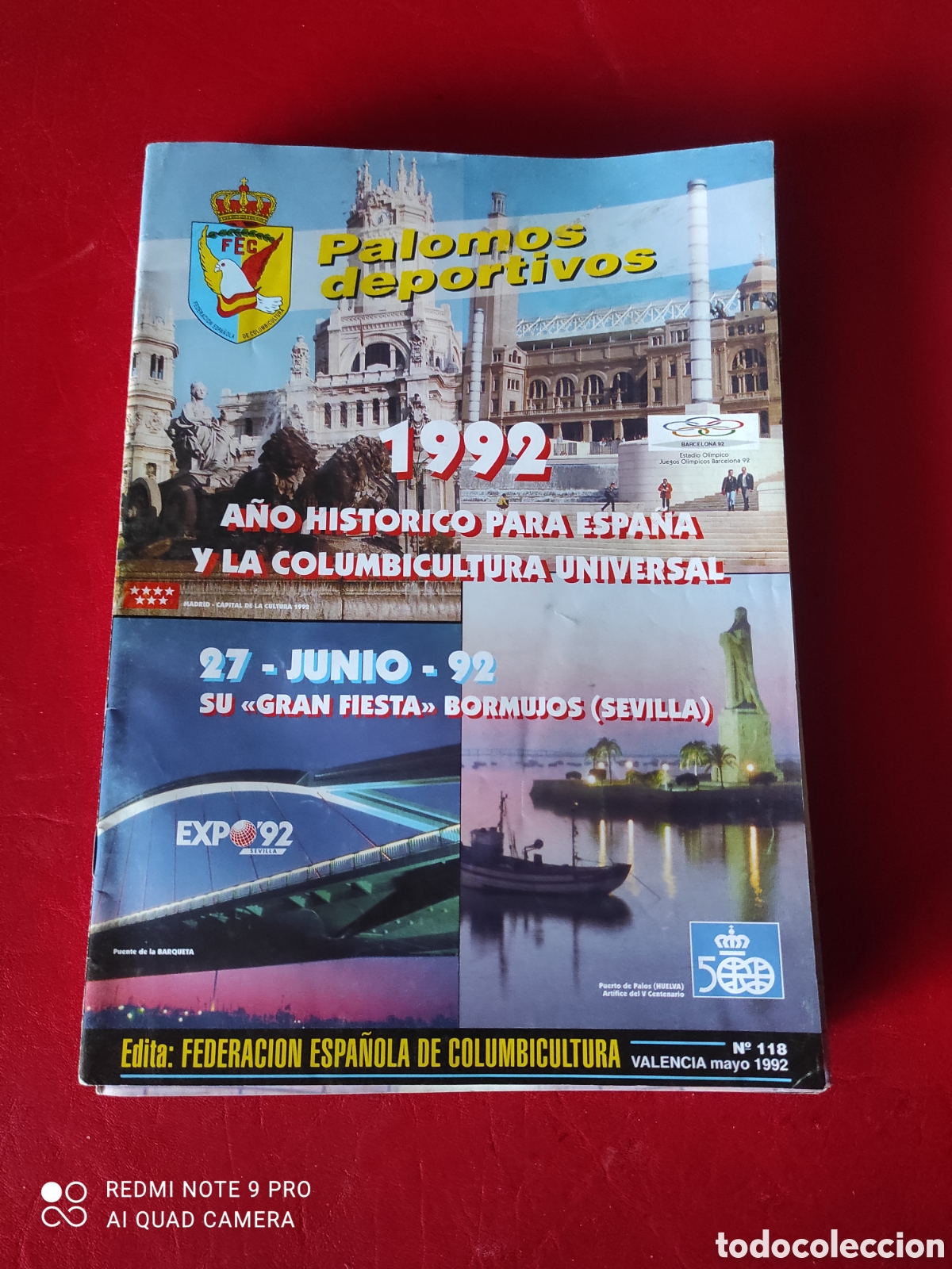 Collectionnisme sportif: Revista palomos deportivos.N&ordm;27, junio 1992