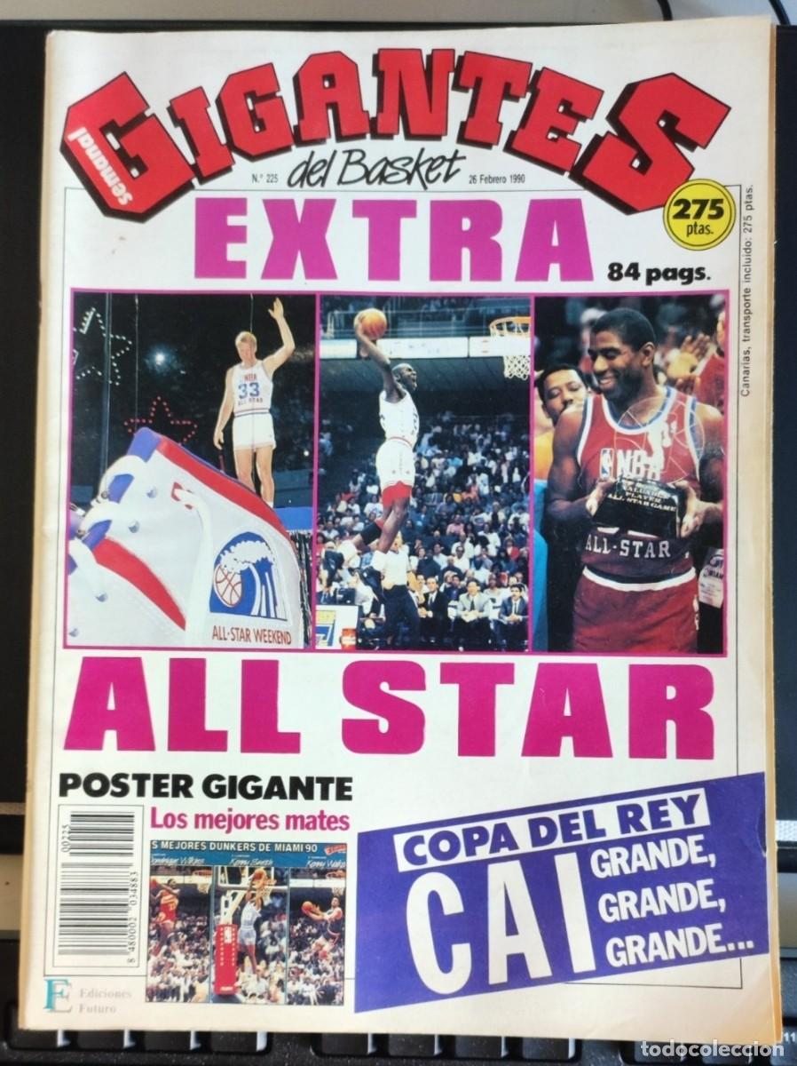 Collezionismo sportivo: GIGANTES DEL BASKET 225 EXTRA ALL STAR NBA 1990 CON POSTER- COPA REY CAI ZARAGOZA CAMPEON