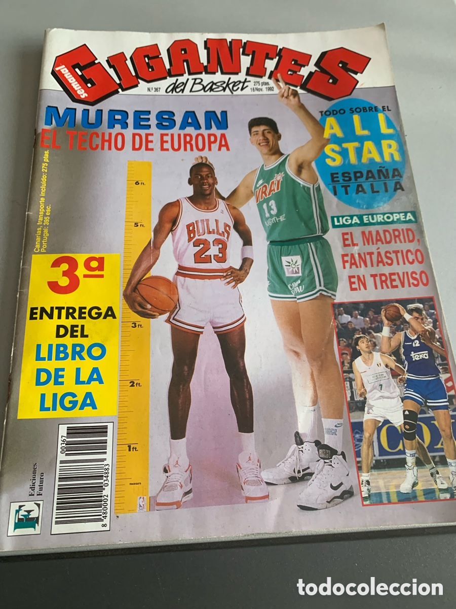 Coleccionismo deportivo: GIGANTES del BASKET. n 367. p&oacute;ster. GHELRGE MURESAN. + fasc&iacute;culo 3