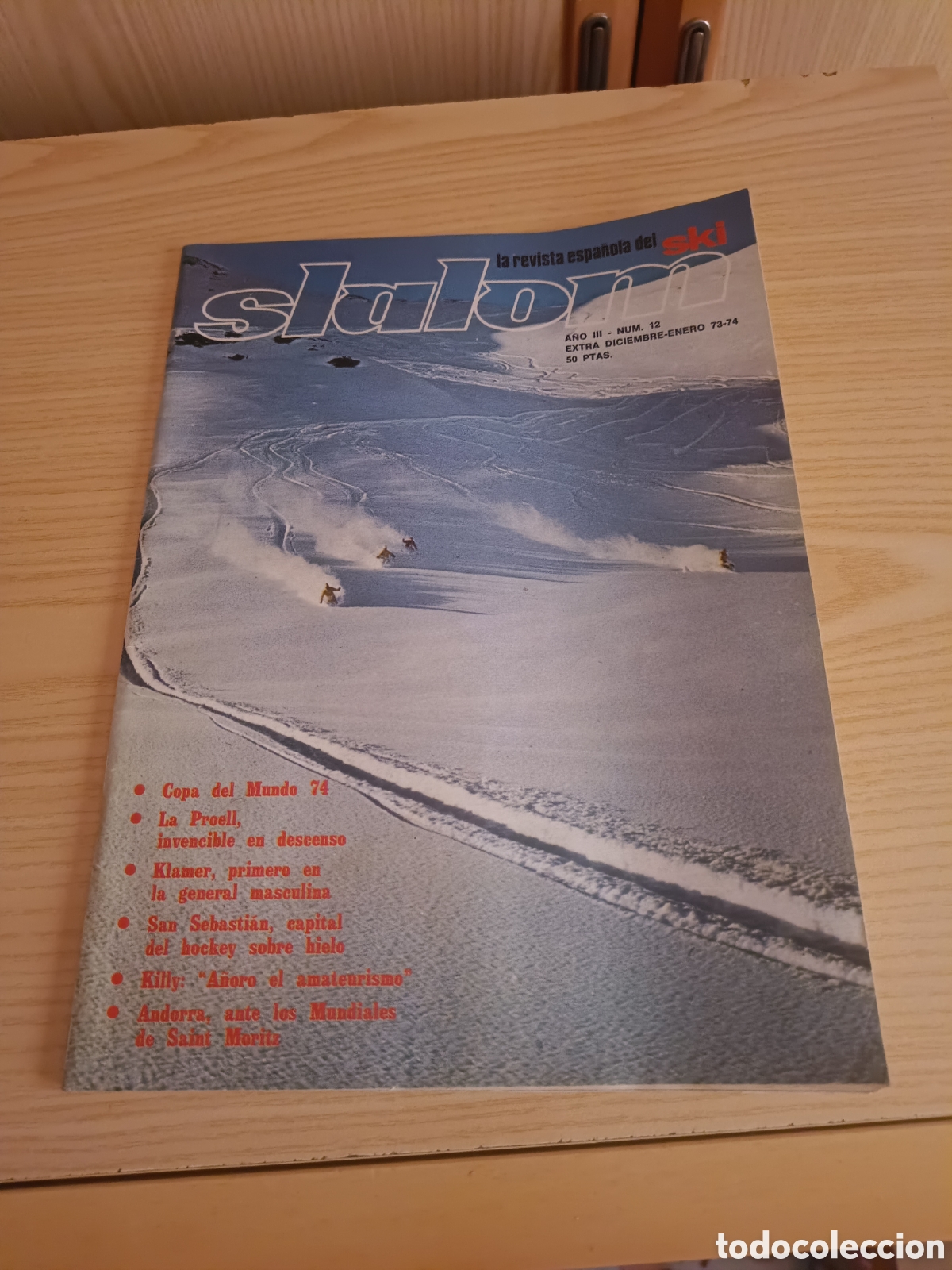 Collezionismo sportivo: REVISTA SLALOM N&ordm; 12 EXTRA DICIEMBRE ENERO LA REVISTA ESPA&Ntilde;OLA DEL SKI CAMPEONATO DEL MUNDO 74