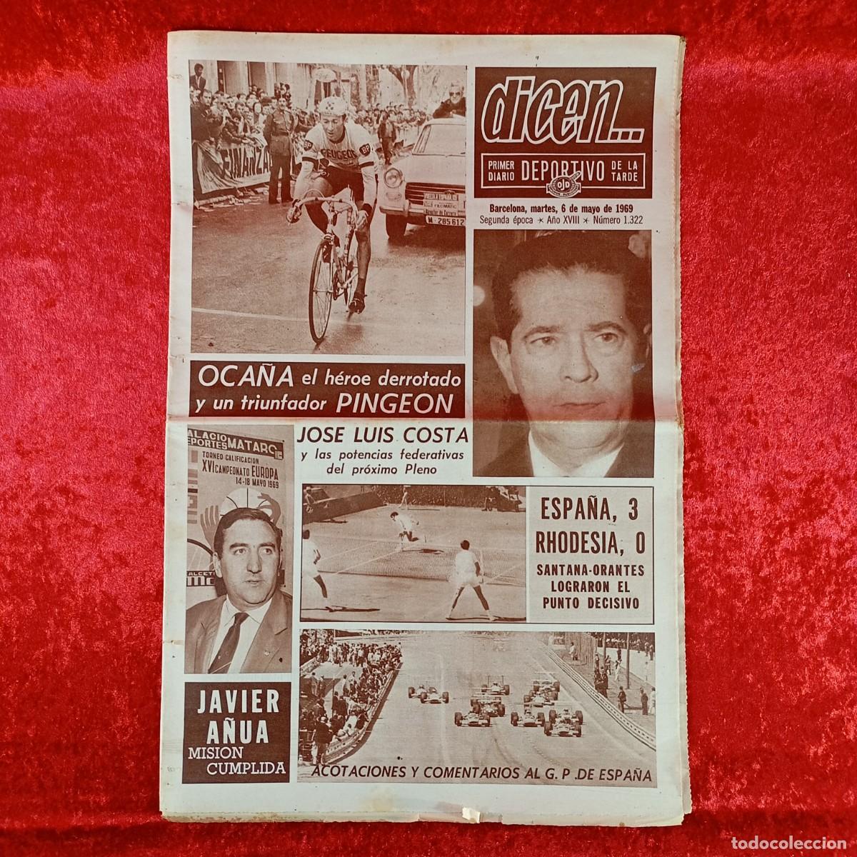 Sports collectibles: REVISTA DICEN - PERIODICO DEPORTIVO - N&Uacute;MERO 1.322 - 6 DE MAYO DE 1969 - FUTBOL / 1