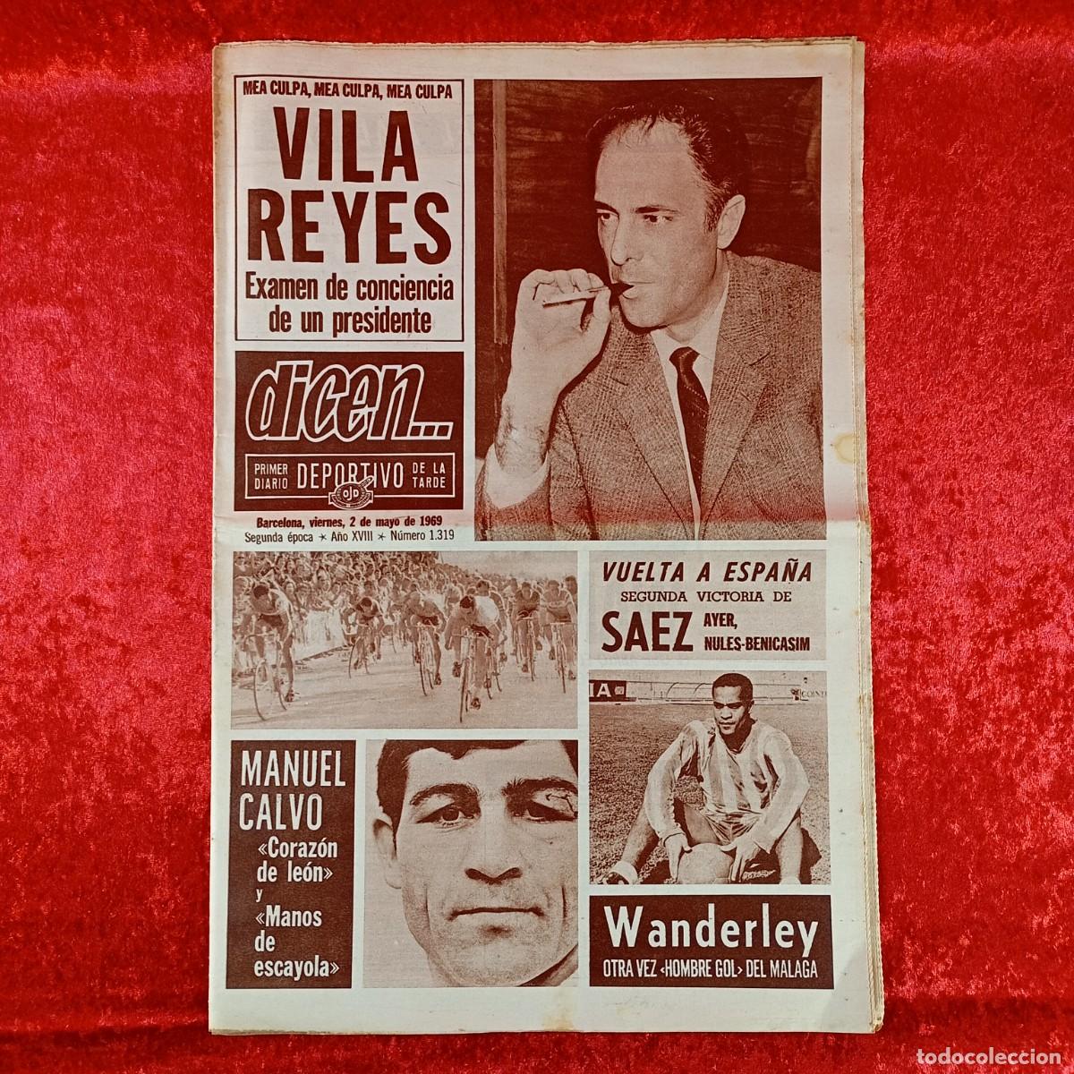 Collectionnisme sportif: REVISTA DICEN - PERIODICO DEPORTIVO - N&Uacute;MERO 1.319 - 2 DE MAYO DE 1969 - FUTBOL / 3