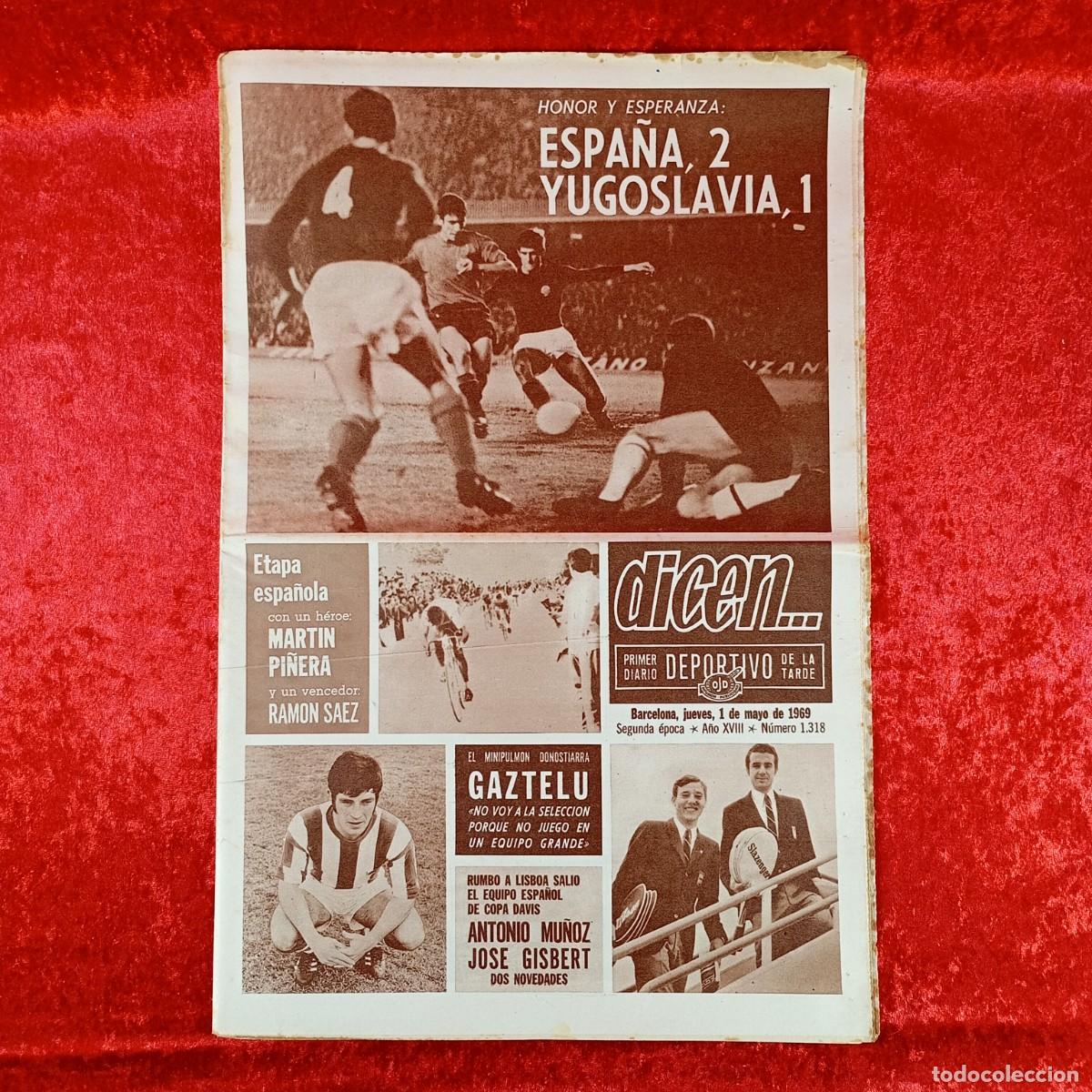 Sammelleidenschaft Sport: REVISTA DICEN - PERIODICO DEPORTIVO - N&Uacute;MERO 1.318 - 1 DE MAYO DE 1969 - FUTBOL / 4