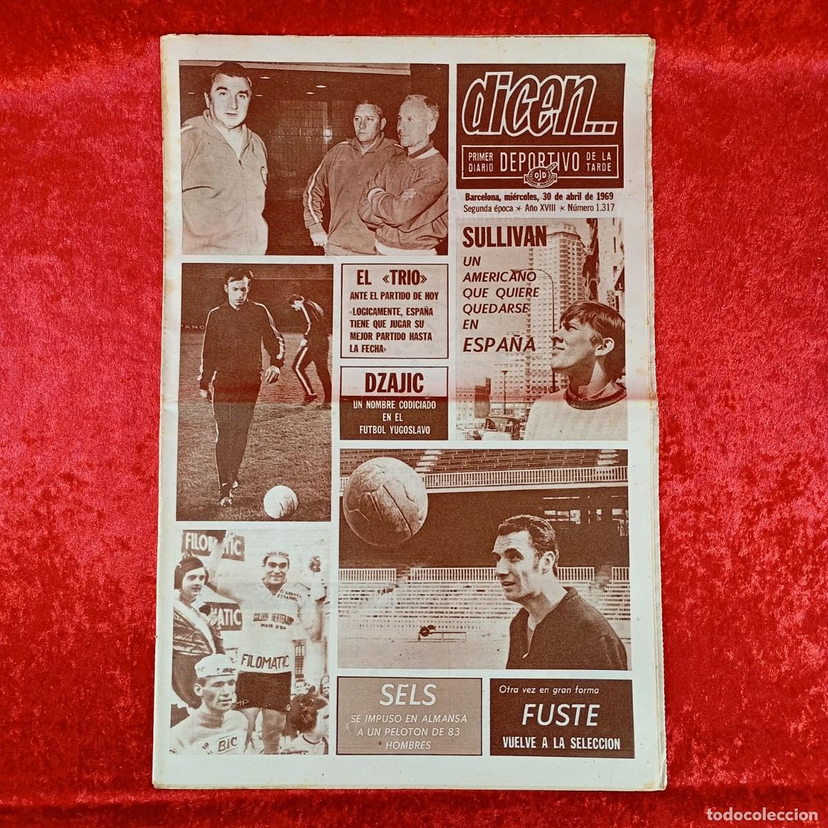 Sports collectibles: REVISTA DICEN - PERIODICO DEPORTIVO - N&Uacute;MERO 1.317 - 30 DE ABRIL DE 1969 - FUTBOL / 5