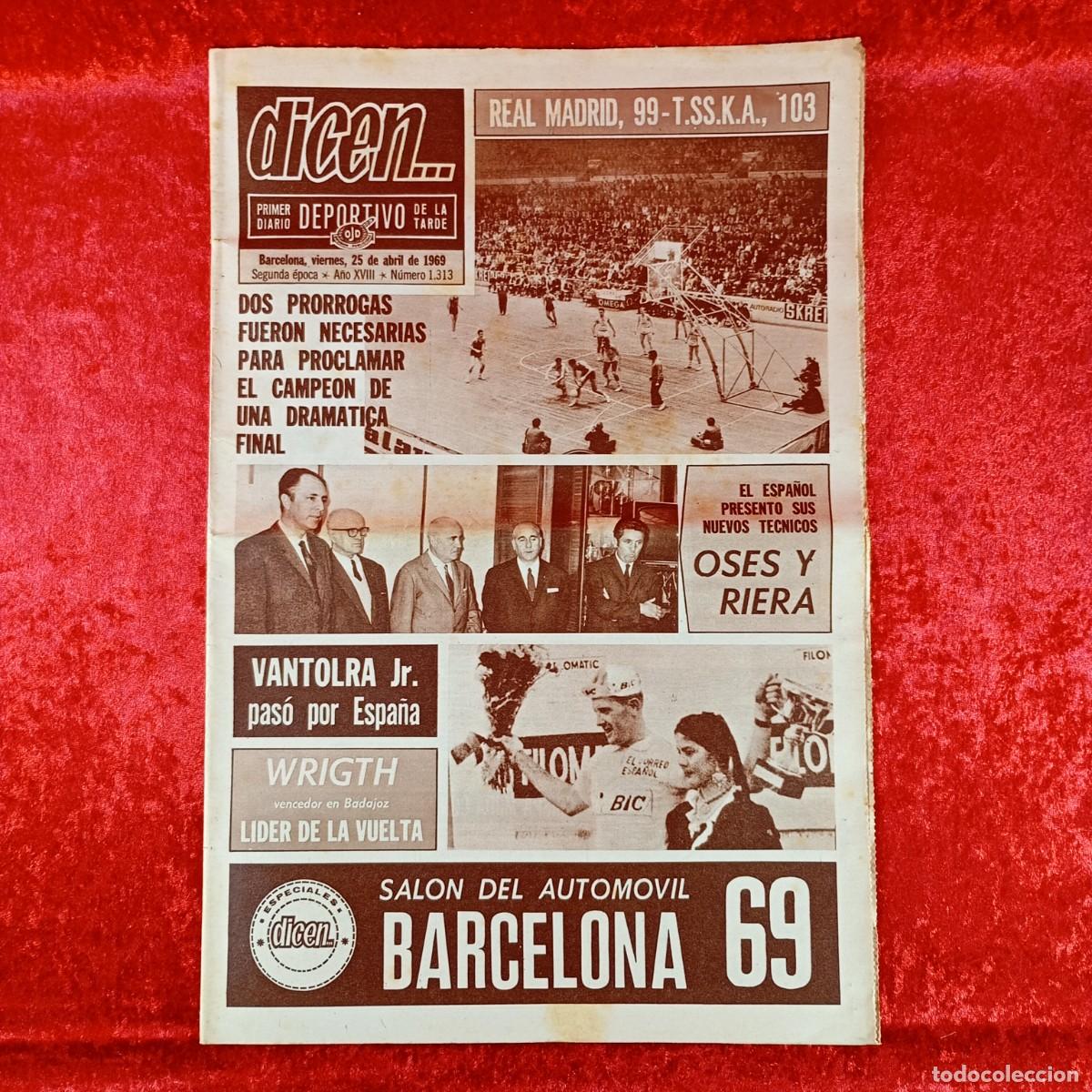 Collectionnisme sportif: REVISTA DICEN - PERIODICO DEPORTIVO - N&Uacute;MERO 1.313 - 25 DE ABRIL DE 1969 - FUTBOL / 9