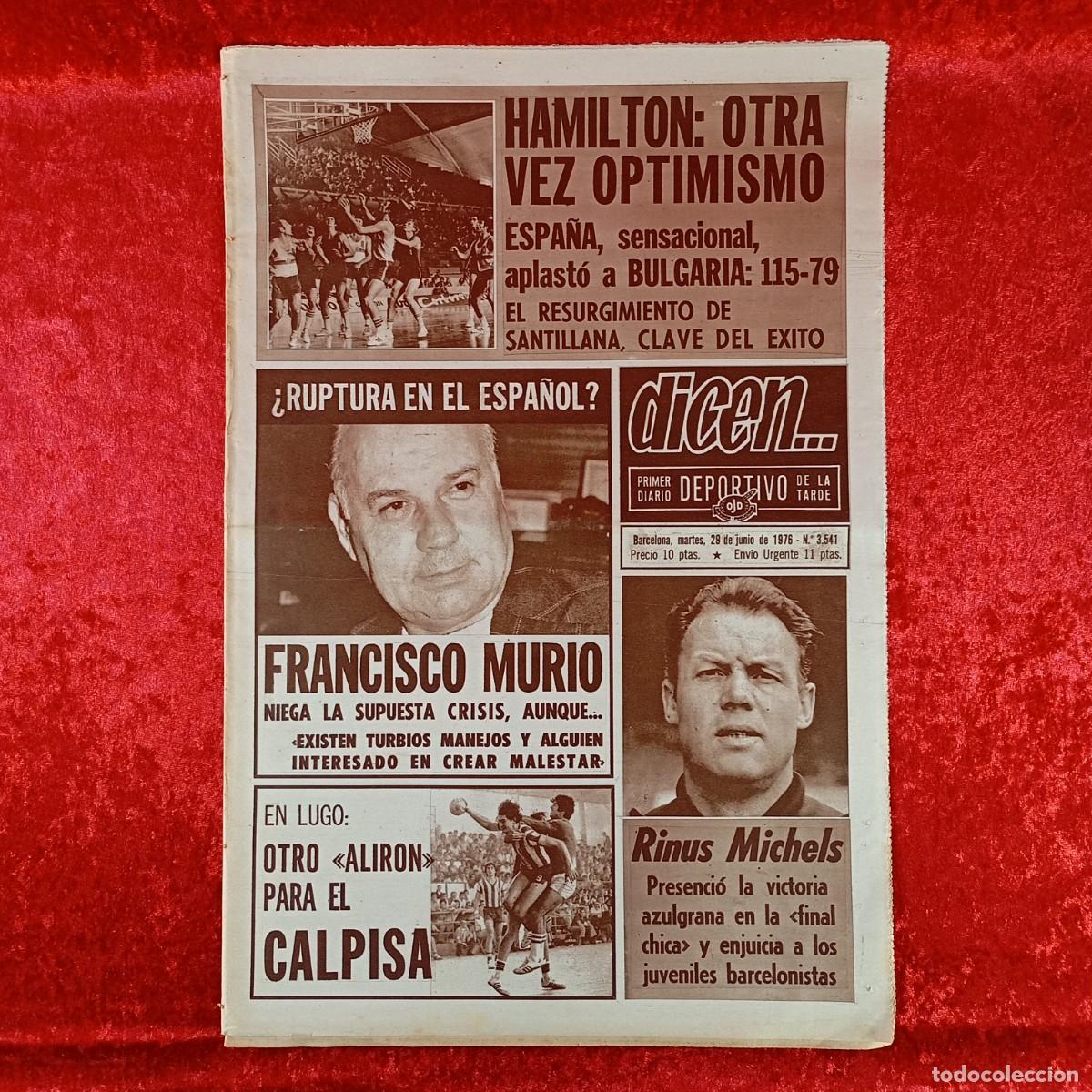 Sports collectibles: REVISTA DICEN - PERIODICO DEPORTIVO - N&Uacute;MERO 3.541 - 29 DE JUNIO DE 1976 - FUTBOL / 24