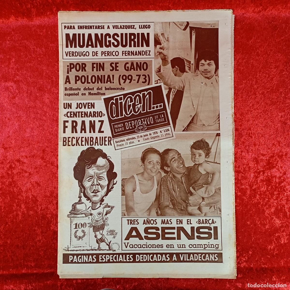 Collectionnisme sportif: REVISTA DICEN - PERIODICO DEPORTIVO - N&Uacute;MERO 3.536 - 23 DE JUNIO DE 1976 - FUTBOL / 29