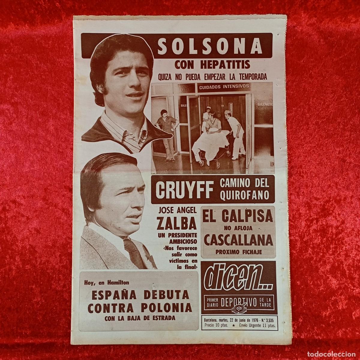 Sammelleidenschaft Sport: REVISTA DICEN - PERIODICO DEPORTIVO - N&Uacute;MERO 3.535 - 22 DE JUNIO DE 1976 - FUTBOL / 30