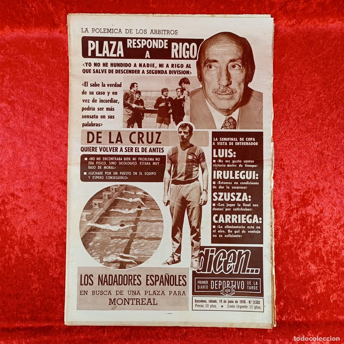 Sports collectibles: REVISTA DICEN - PERIODICO DEPORTIVO - N&Uacute;MERO 3.533 - 19 DE JUNIO DE 1976 - FUTBOL / 32