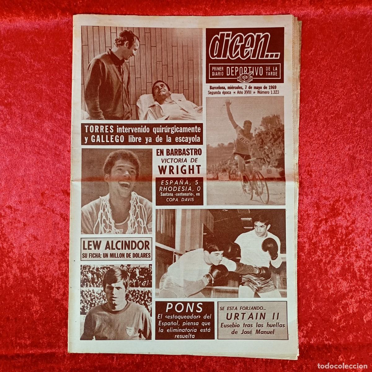 Sports collectibles: REVISTA DICEN - PERIODICO DEPORTIVO - N&Uacute;MERO 1.323 - 7 DE MAYO DE 1969 - FUTBOL / 42