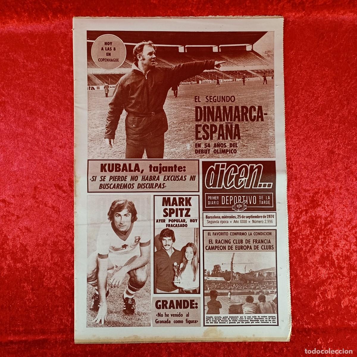 Collectionnisme sportif: REVISTA DICEN - PERIODICO DEPORTIVO - N&Uacute;MERO 2.996 - 25 DE SEPTIEMBRE DE 1974 - FUTBOL / 66