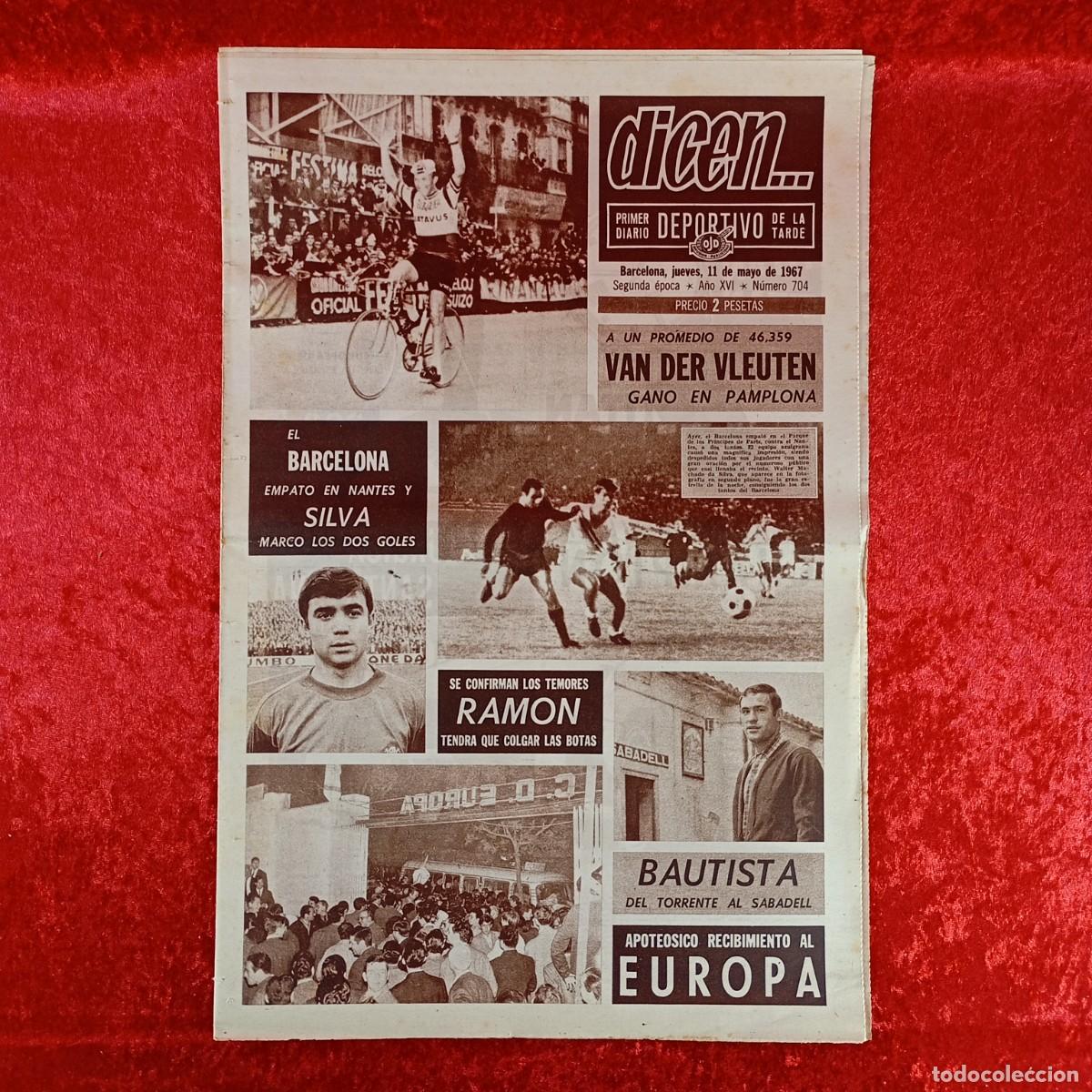 Sammelleidenschaft Sport: REVISTA DICEN - PERIODICO DEPORTIVO - N&Uacute;MERO 704 - 11 DE MAYO DE 1967 - FUTBOL / 101
