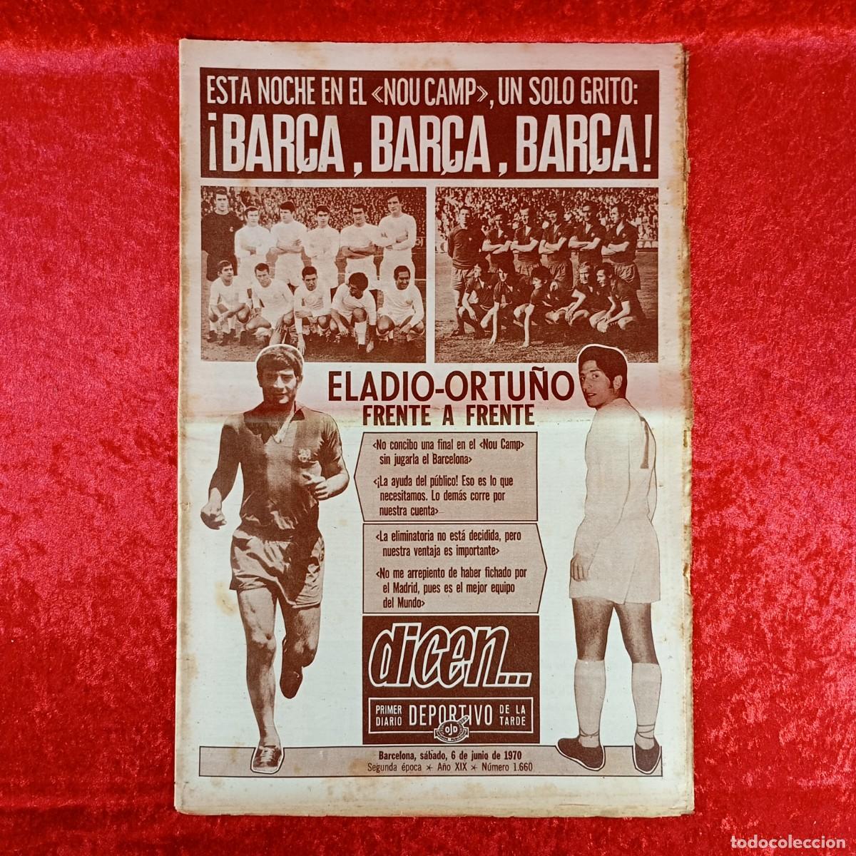 Collectionnisme sportif: REVISTA DICEN - PERIODICO DEPORTIVO - N&Uacute;MERO 1.660 - 6 DE JUNIO DE 1970 - FUTBOL / 106