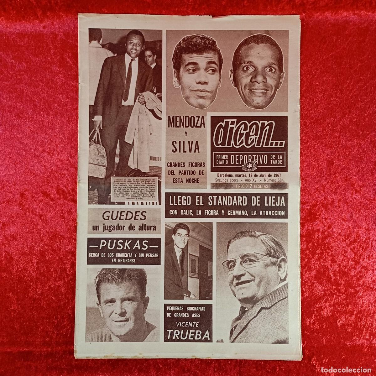 Sammelleidenschaft Sport: REVISTA DICEN - PERIODICO DEPORTIVO - N&Uacute;MERO 684 - 18 DE ABRIL DE 1967 - FUTBOL / 191