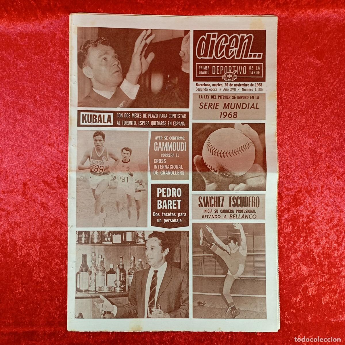 Sammelleidenschaft Sport: REVISTA DICEN - PERIODICO DEPORTIVO - N&Uacute;MERO 1.186 - 26 DE NOVIEMBRE DE 1968 - FUTBOL / 214