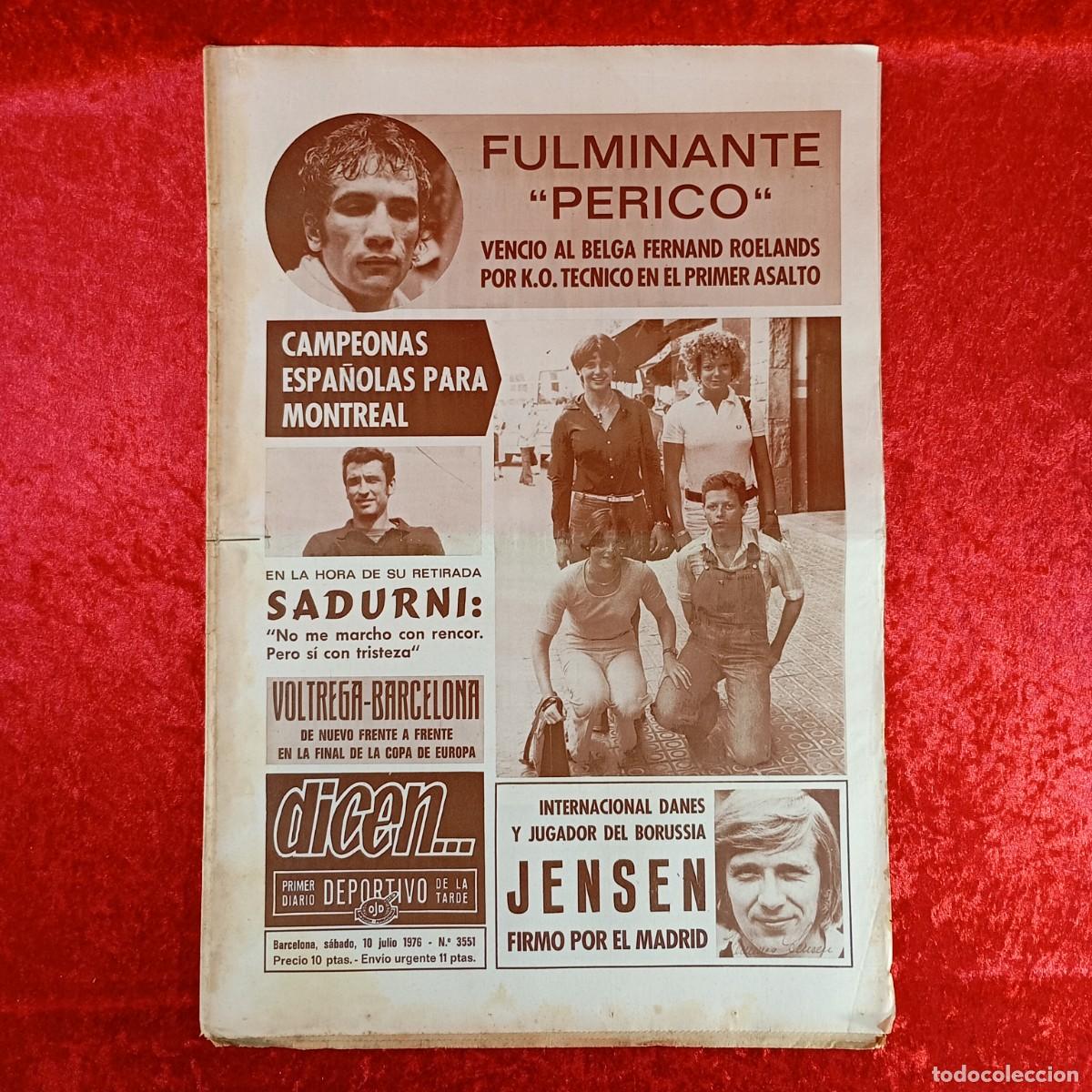 Sammelleidenschaft Sport: REVISTA DICEN - PERIODICO DEPORTIVO - N&Uacute;MERO 3.551 - 10 DE JULIO DE 1976 - FUTBOL / 245