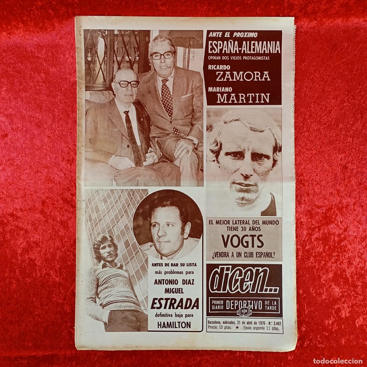 Sammelleidenschaft Sport: REVISTA DICEN - PERIODICO DEPORTIVO - N&Uacute;MERO 3.482 - 21 DE ABRIL DE 1976 - FUTBOL / 269