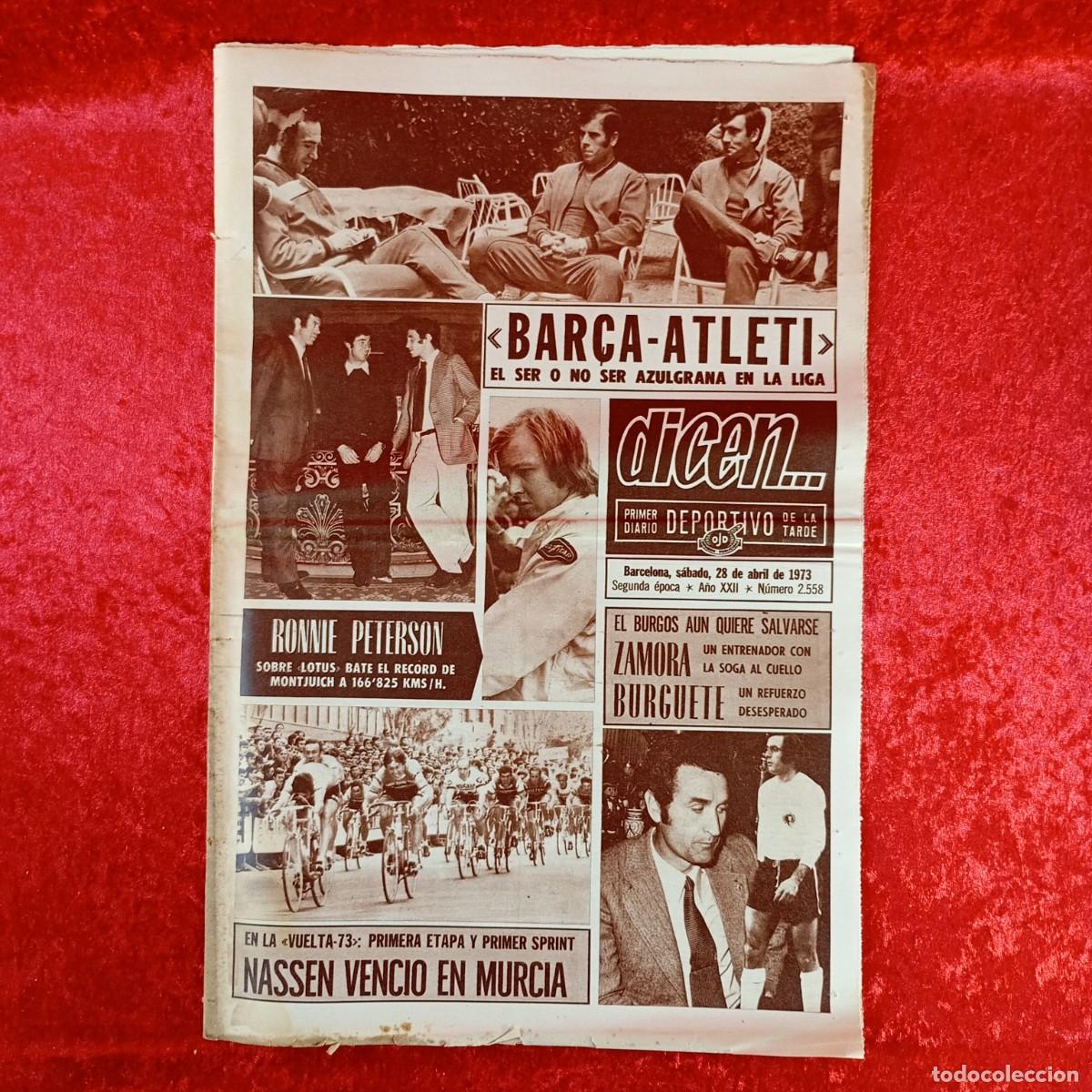 Collectionnisme sportif: REVISTA DICEN - PERIODICO DEPORTIVO - N&Uacute;MERO 2.558 - 28 DE ABRIL DE 1973 - FUTBOL / 303
