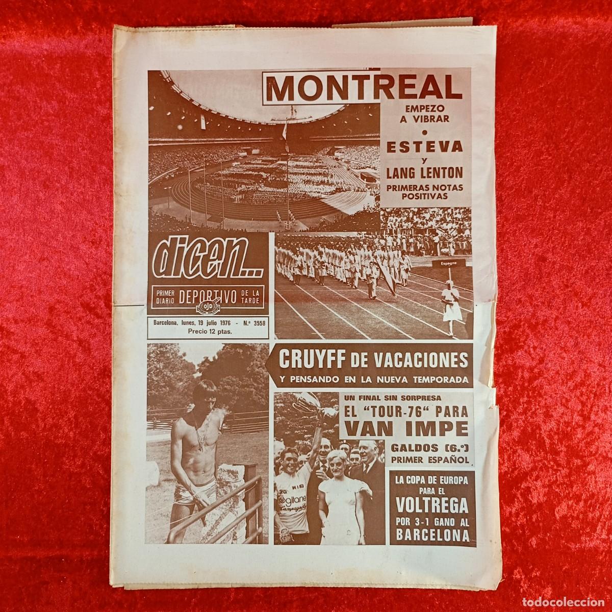 Collectionnisme sportif: REVISTA DICEN - PERIODICO DEPORTIVO - N&Uacute;MERO 3.558 - 19 DE JULIO DE 1976 - FUTBOL / 312