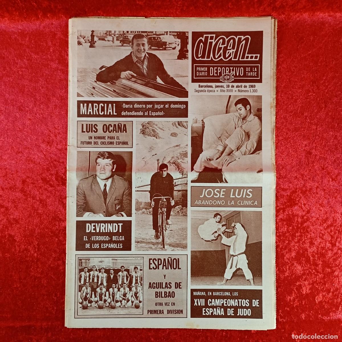 Sammelleidenschaft Sport: REVISTA DICEN - PERIODICO DEPORTIVO - N&Uacute;MERO 1.300 - 10 DE ABRIL DE 1969 - FUTBOL / 315