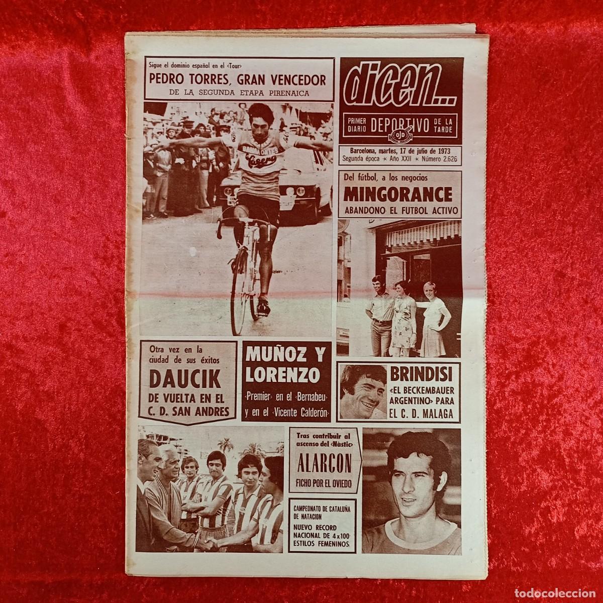 Collectionnisme sportif: REVISTA DICEN - PERIODICO DEPORTIVO - N&Uacute;MERO 2.626 - 17 DE JULIO DE 1973 - FUTBOL / 355
