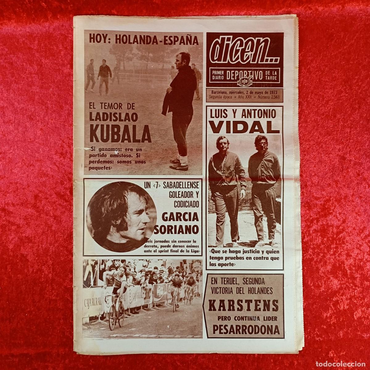 Sports collectibles: REVISTA DICEN - PERIODICO DEPORTIVO - N&Uacute;MERO 2.561 - 2 DE MAYO DE 1973 - FUTBOL / 364