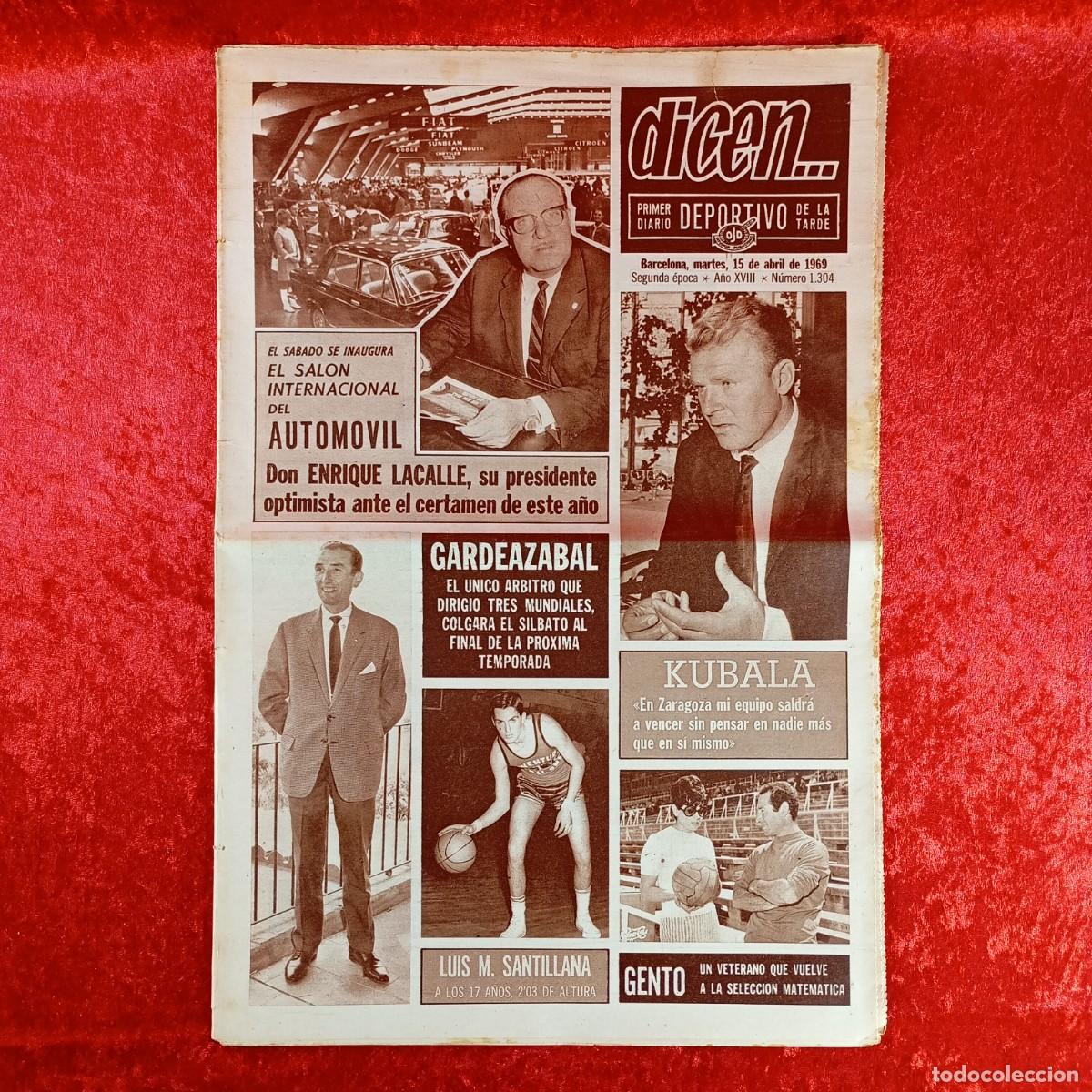 Collectionnisme sportif: REVISTA DICEN - PERIODICO DEPORTIVO - N&Uacute;MERO 1.304 - 15 DE ABRIL DE 1969 - FUTBOL / 367