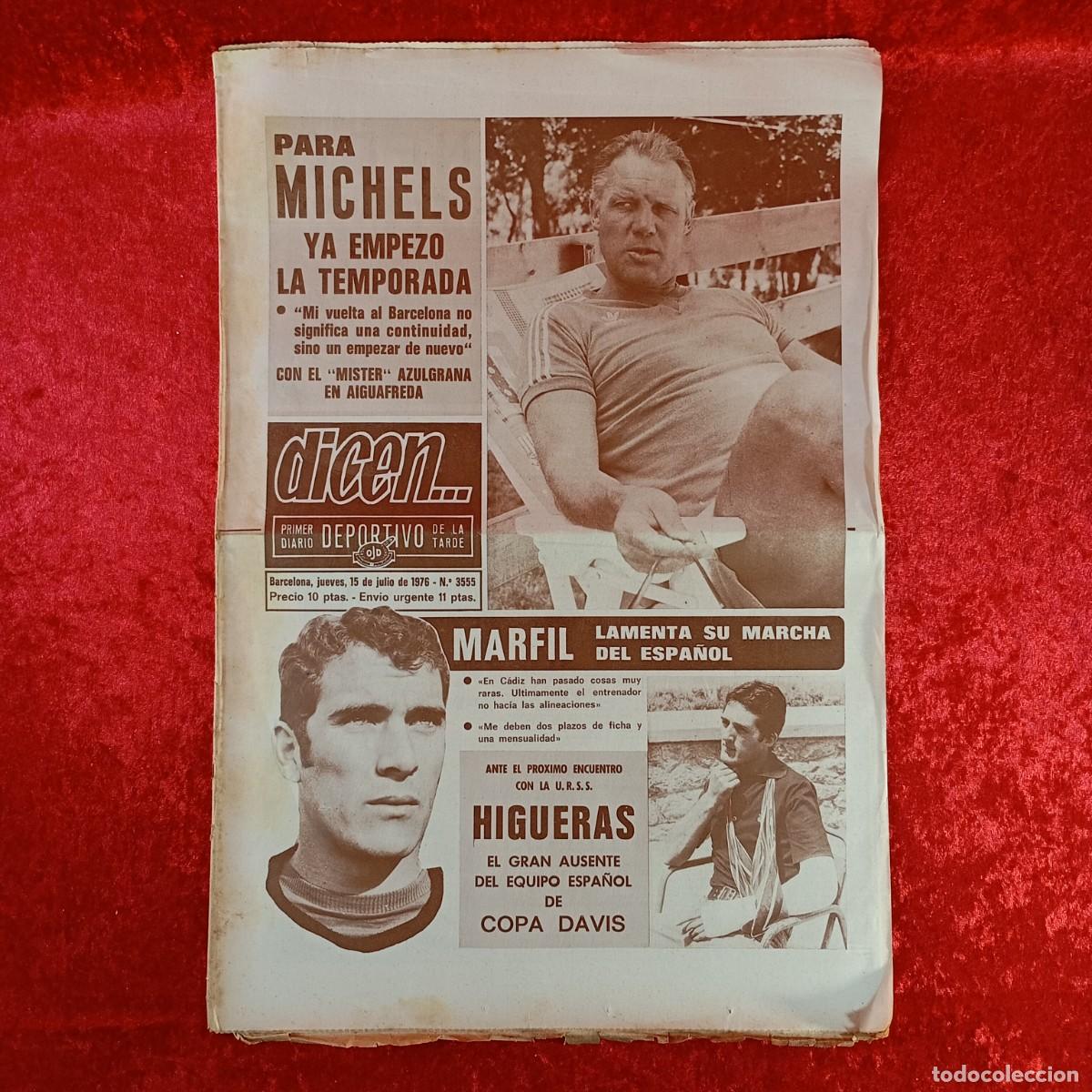 Collectionnisme sportif: REVISTA DICEN - PERIODICO DEPORTIVO - N&Uacute;MERO 3.555 - 15 DE JULIO DE 1976 - FUTBOL / 372