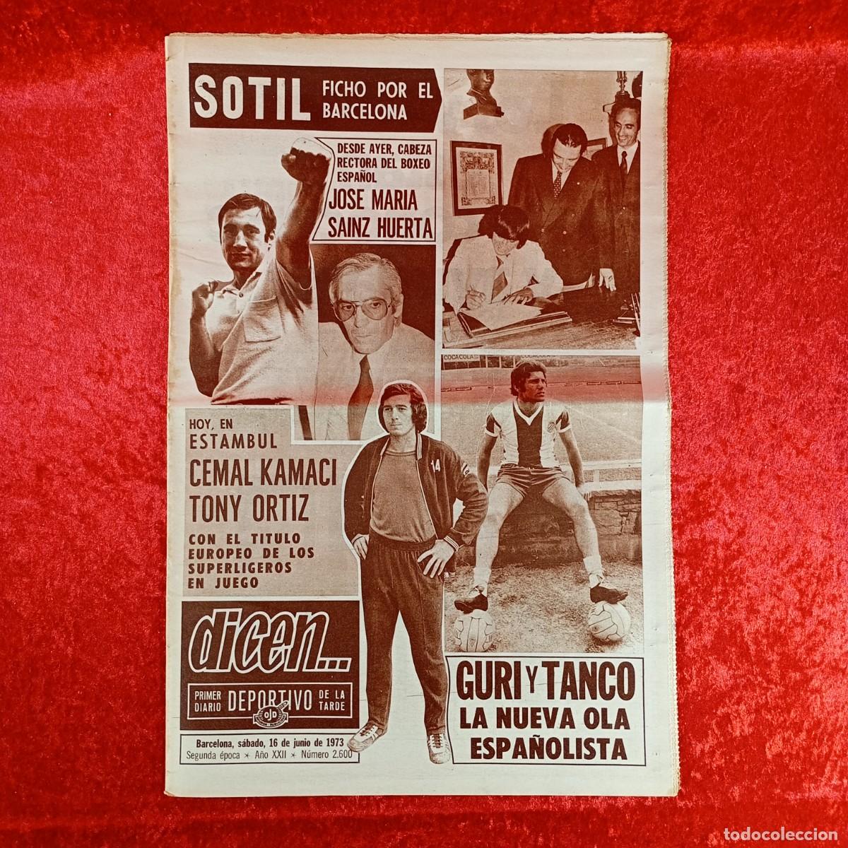 Sports collectibles: REVISTA DICEN - PERIODICO DEPORTIVO - N&Uacute;MERO 2.600 - 16 DE JUNIO DE 1973 - FUTBOL / 376