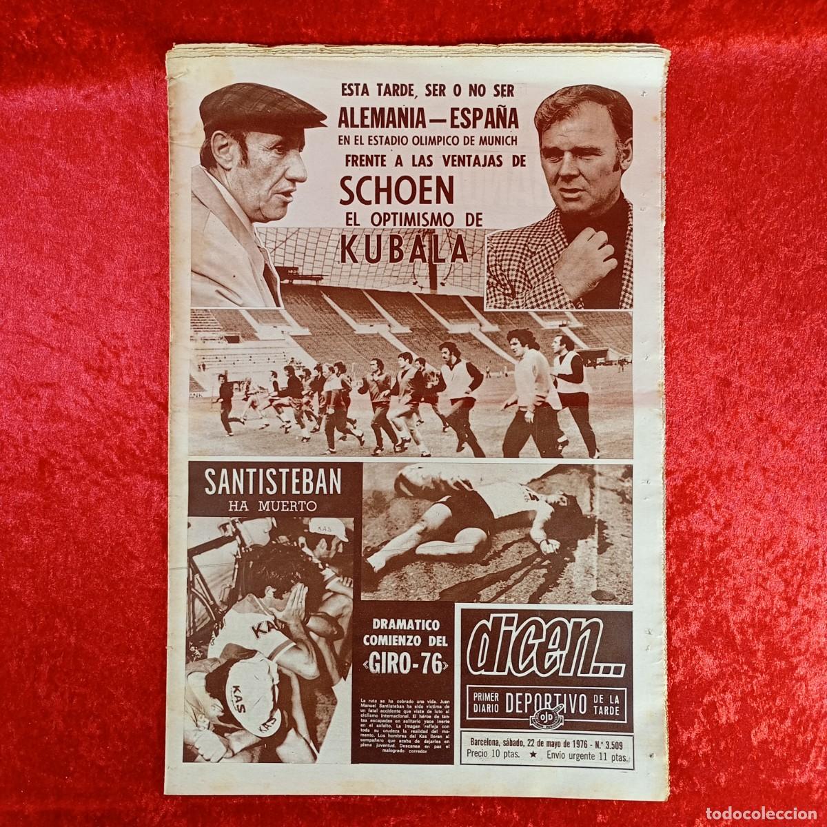 Sports collectibles: REVISTA DICEN - PERIODICO DEPORTIVO - N&Uacute;MERO 3.509 - 22 DE MAYO DE 1976 - FUTBOL / 382