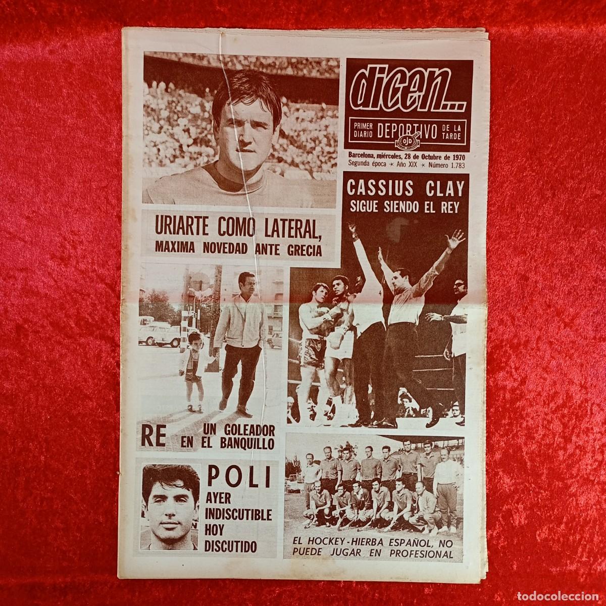 Sammelleidenschaft Sport: REVISTA DICEN - PERIODICO DEPORTIVO - N&Uacute;MERO 1.783 - 28 DE OCTUBRE DE 1970 - FUTBOL / 427