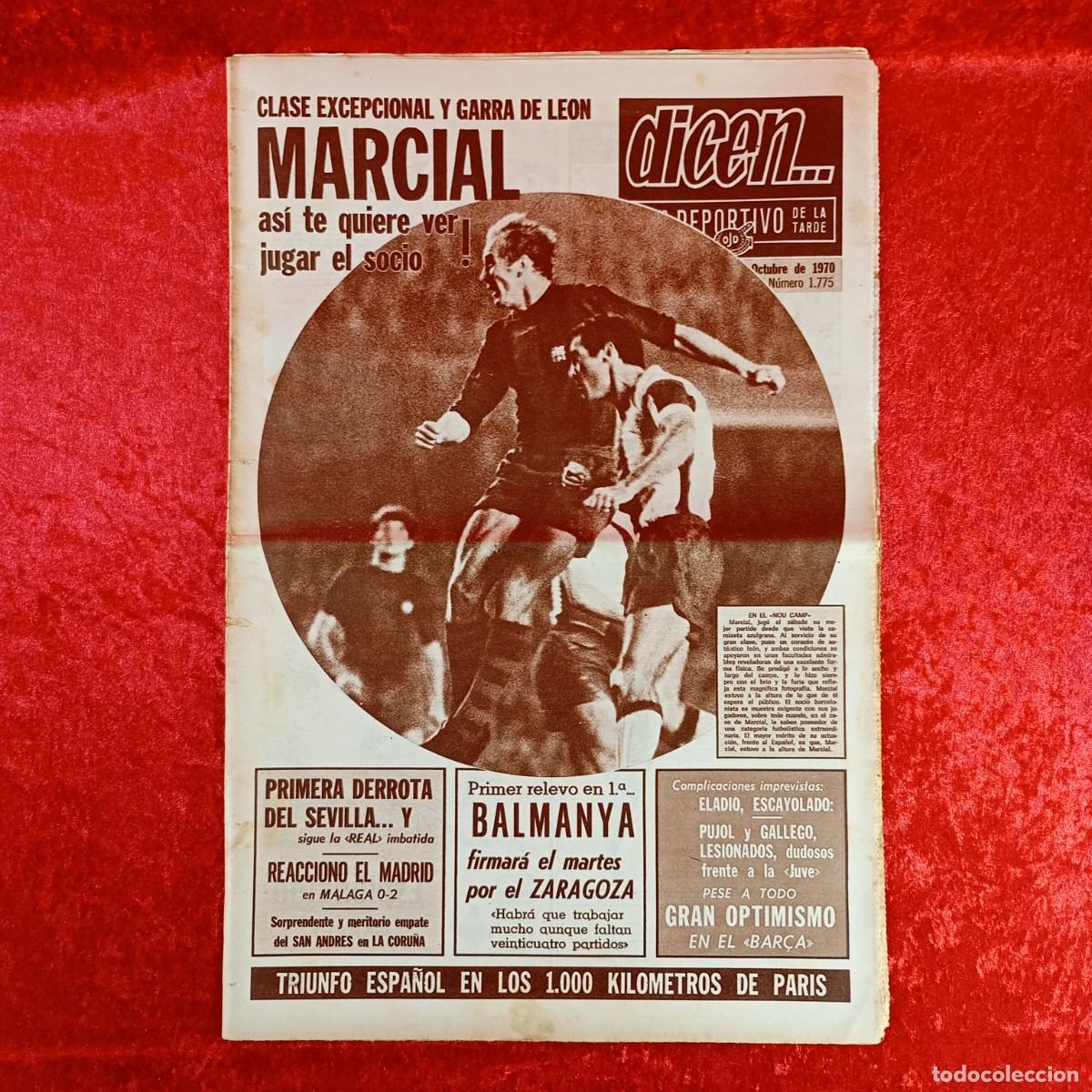 Coleccionismo deportivo: REVISTA DICEN - PERIODICO DEPORTIVO - N&Uacute;MERO 1.775 - 19 DE OCTUBRE DE 1970 - FUTBOL / 432