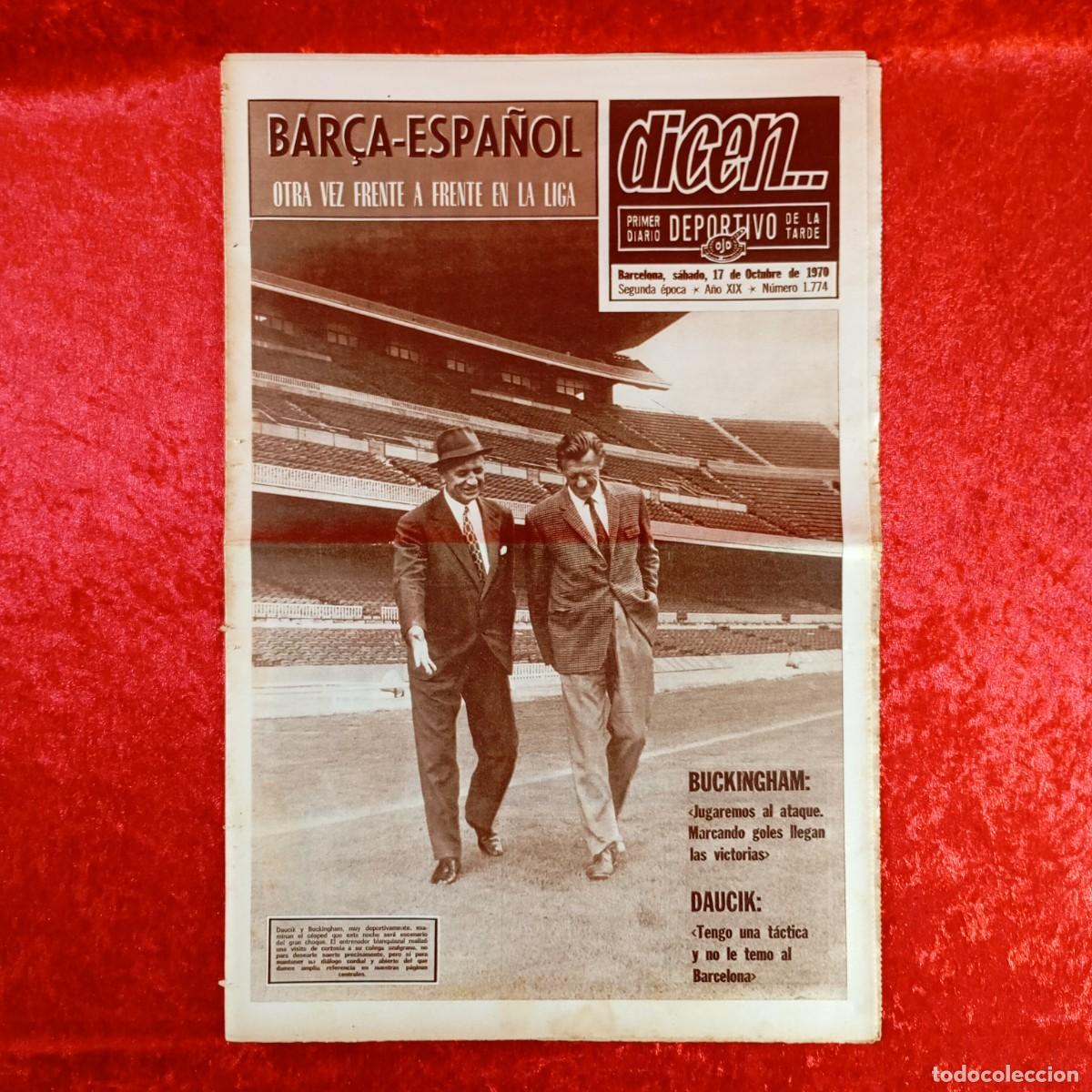 Sammelleidenschaft Sport: REVISTA DICEN - PERIODICO DEPORTIVO - N&Uacute;MERO 1.774 - 17 DE OCTUBRE DE 1970 - FUTBOL / 433