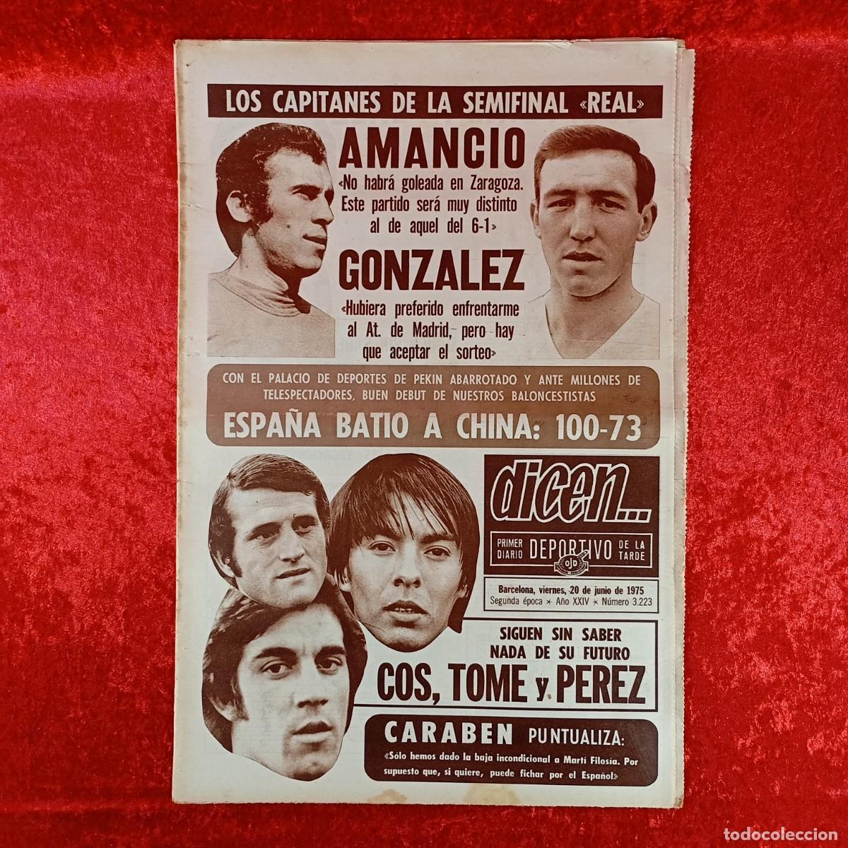 Coleccionismo deportivo: REVISTA DICEN - PERIODICO DEPORTIVO - N&Uacute;MERO 3.223 - 20 DE JUNIO DE 1975 - FUTBOL / 439