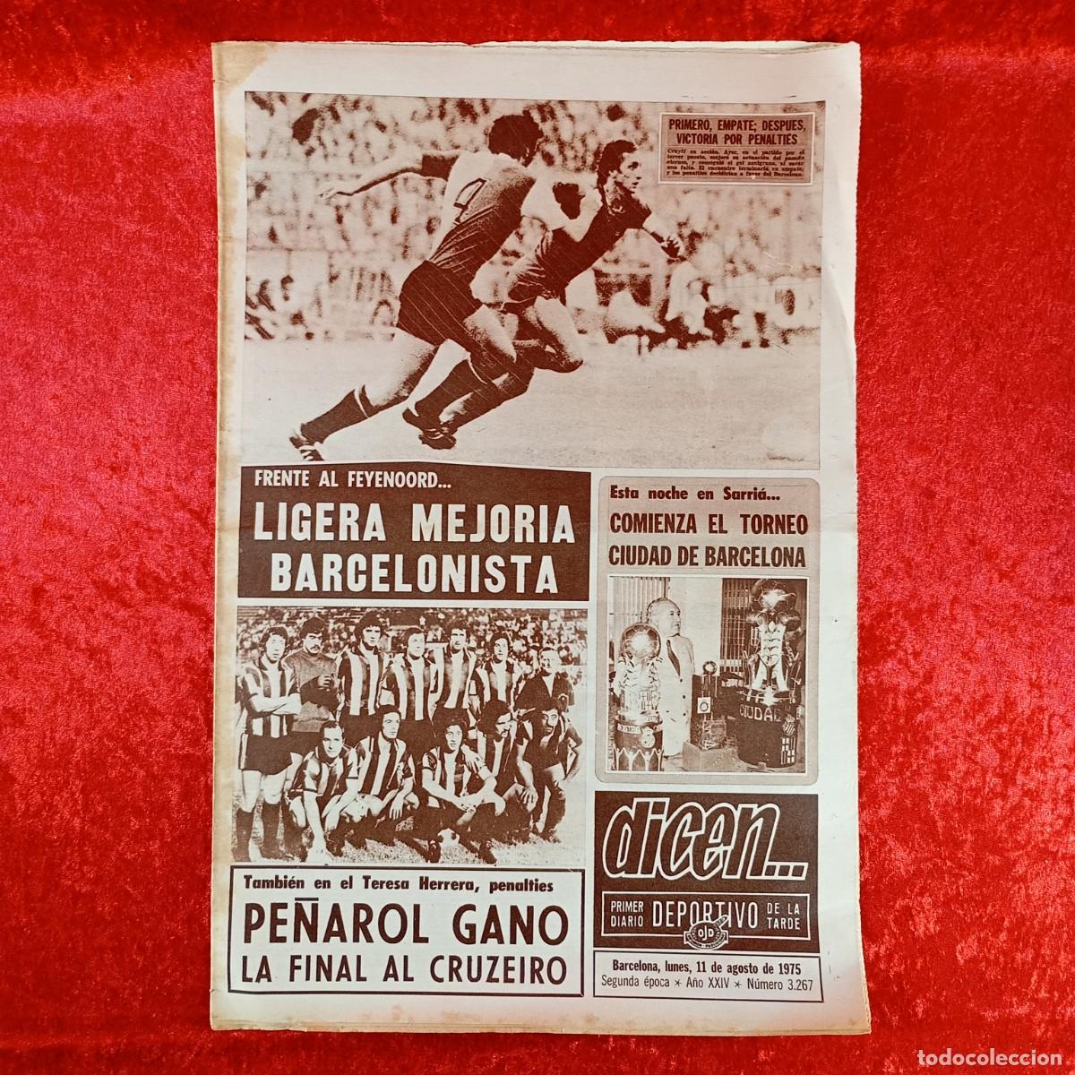 Sammelleidenschaft Sport: REVISTA DICEN - PERIODICO DEPORTIVO - N&Uacute;MERO 3.267 - 11 DE AGOSTO DE 1975 - FUTBOL / 477