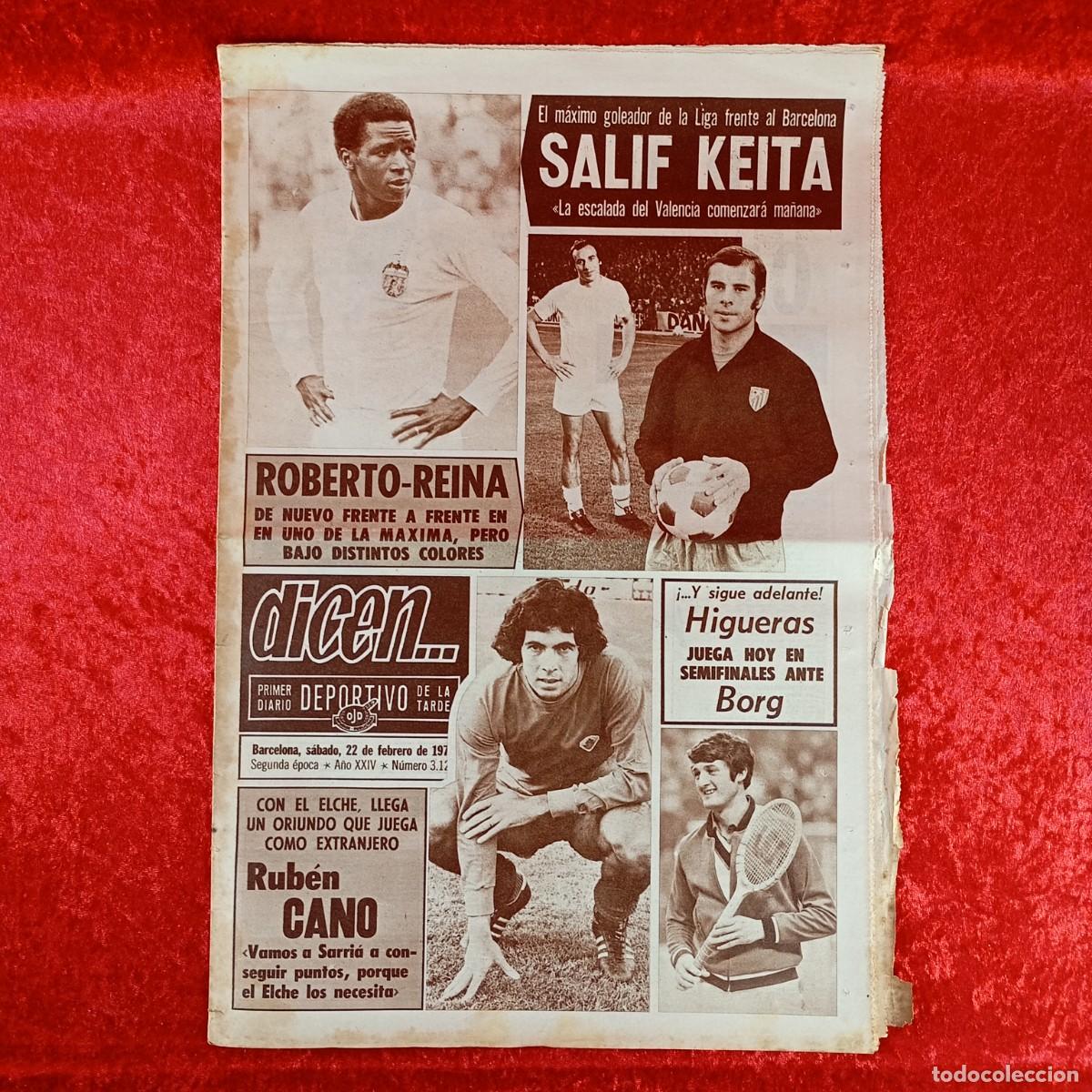 Sammelleidenschaft Sport: REVISTA DICEN - PERIODICO DEPORTIVO - N&Uacute;MERO 3.123 - 22 DE FEBRERO DE 1975 - FUTBOL / 501