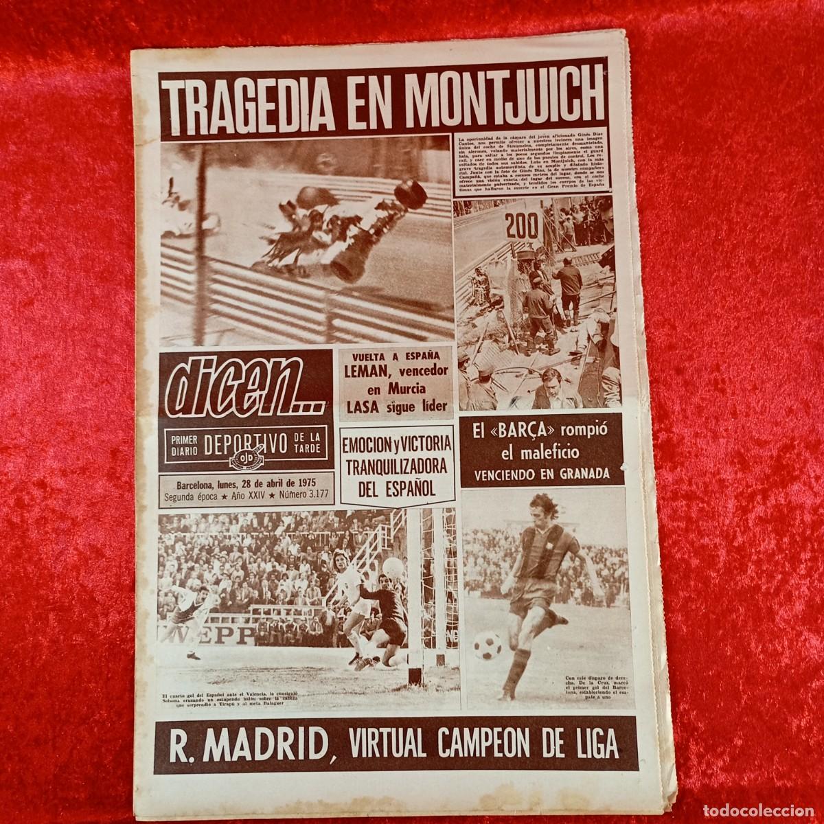 Sammelleidenschaft Sport: REVISTA DICEN - PERIODICO DEPORTIVO - N&Uacute;MERO 3.177 - 28 DE ABRIL DE 1975 - FUTBOL / 533